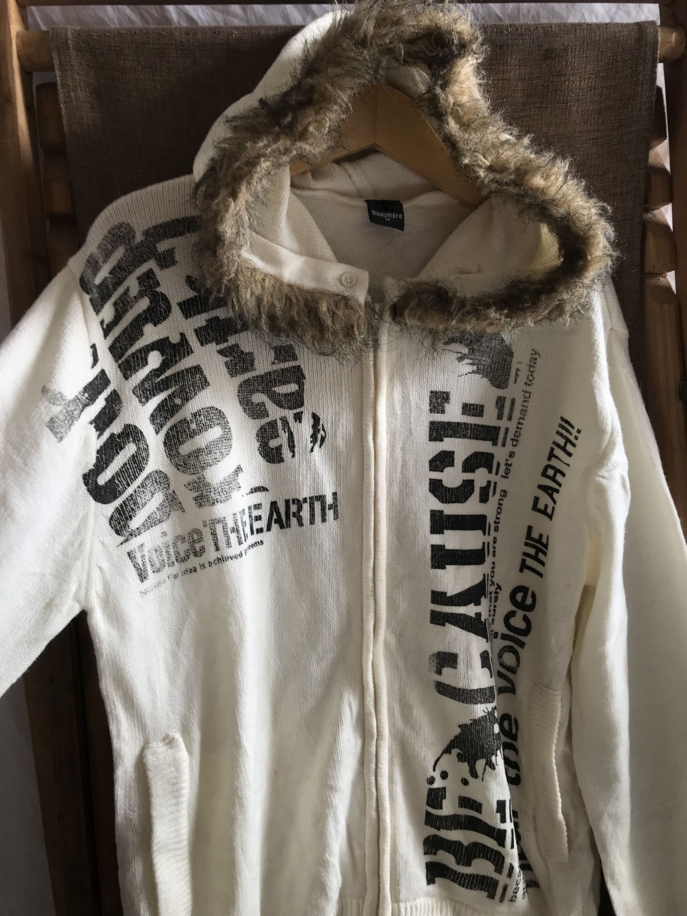 Le Grande Bleu (L.G.B.) Beaumere Japanese Fur Poem Knit Zip Hoodie Size US L / EU 52-54 / 3 - 2 Thumbnail
