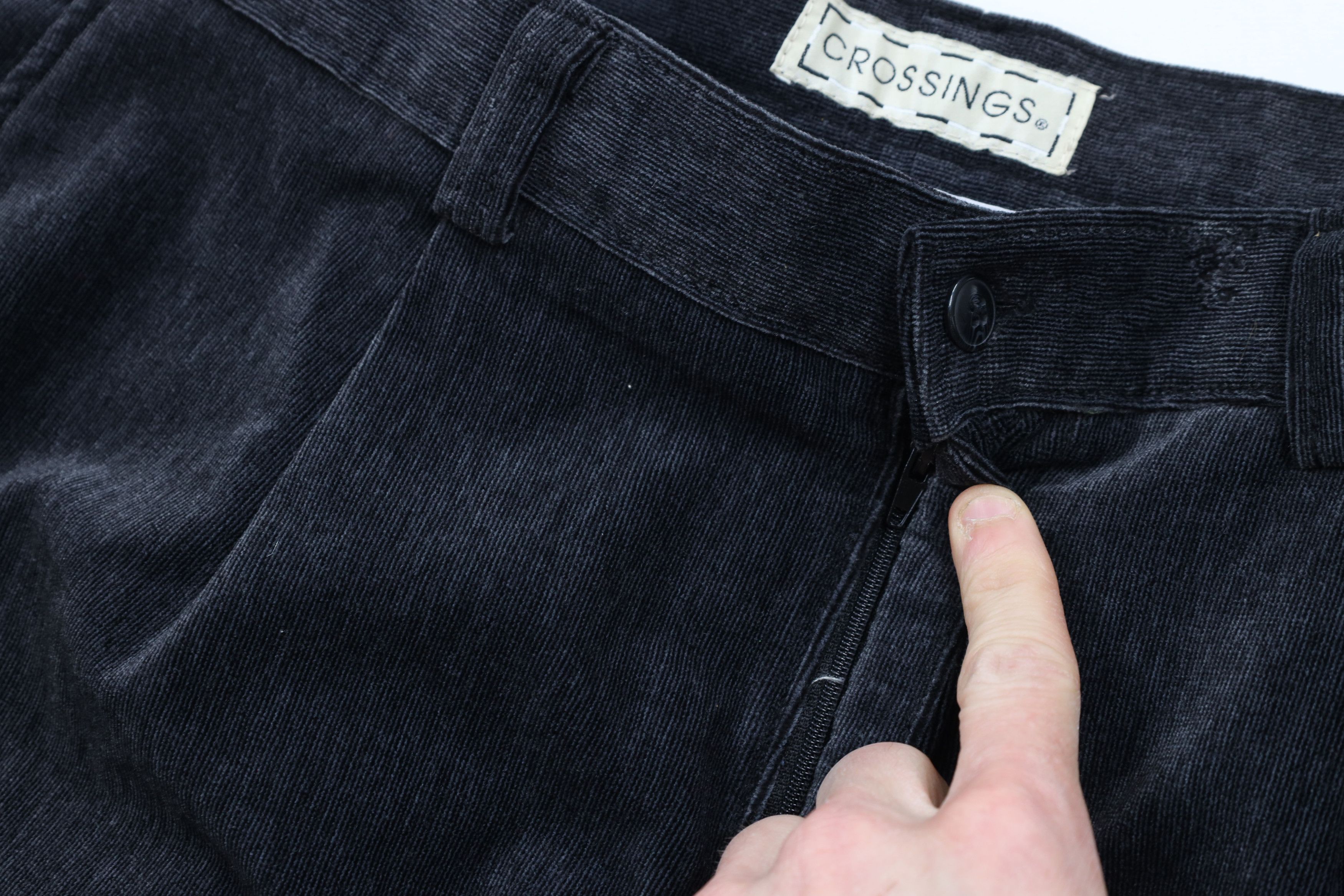 Vintage Vintage 90s Streetwear Corduroy Pleated Chino Pants Gray Size US 34 / EU 50 - 7 Thumbnail