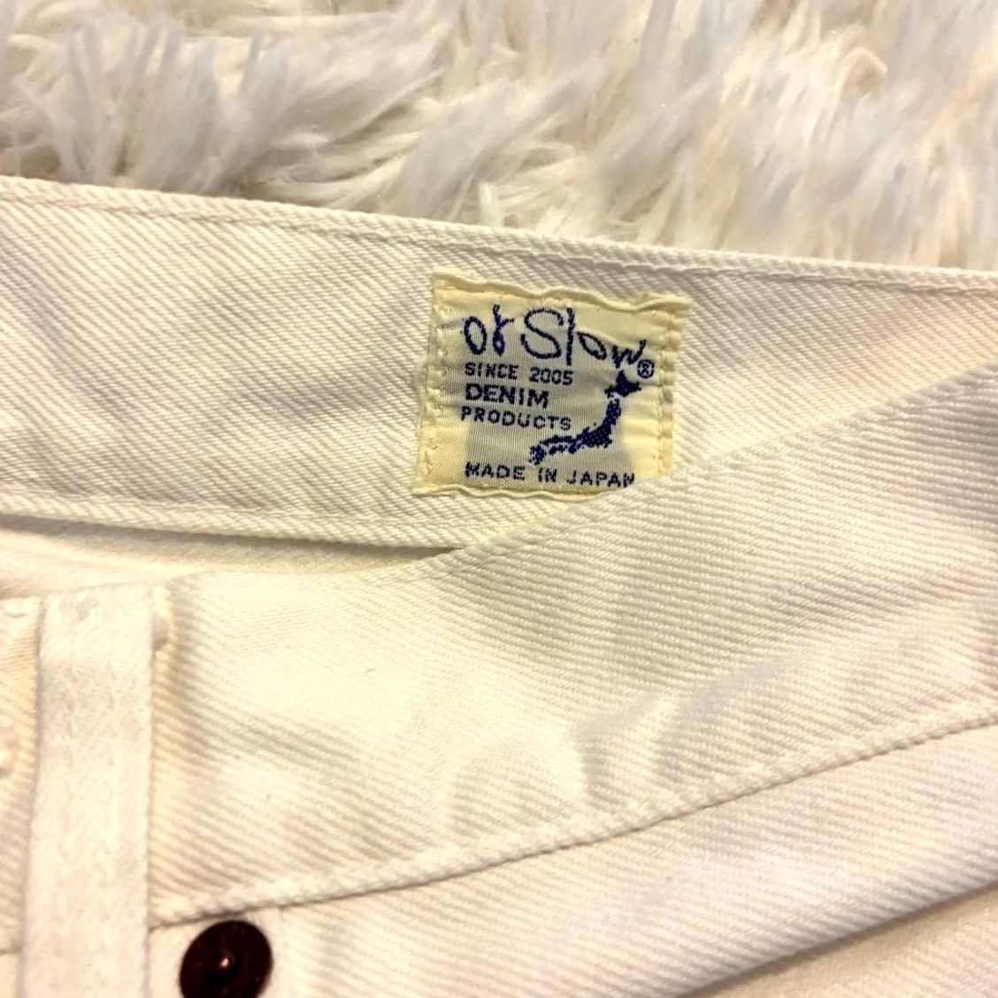 Orslow orSlow Pants Mens S White Denim Jeans Zip Fly Size Made JPN Classic Fit Used Size US 29 - 2 Thumbnail
