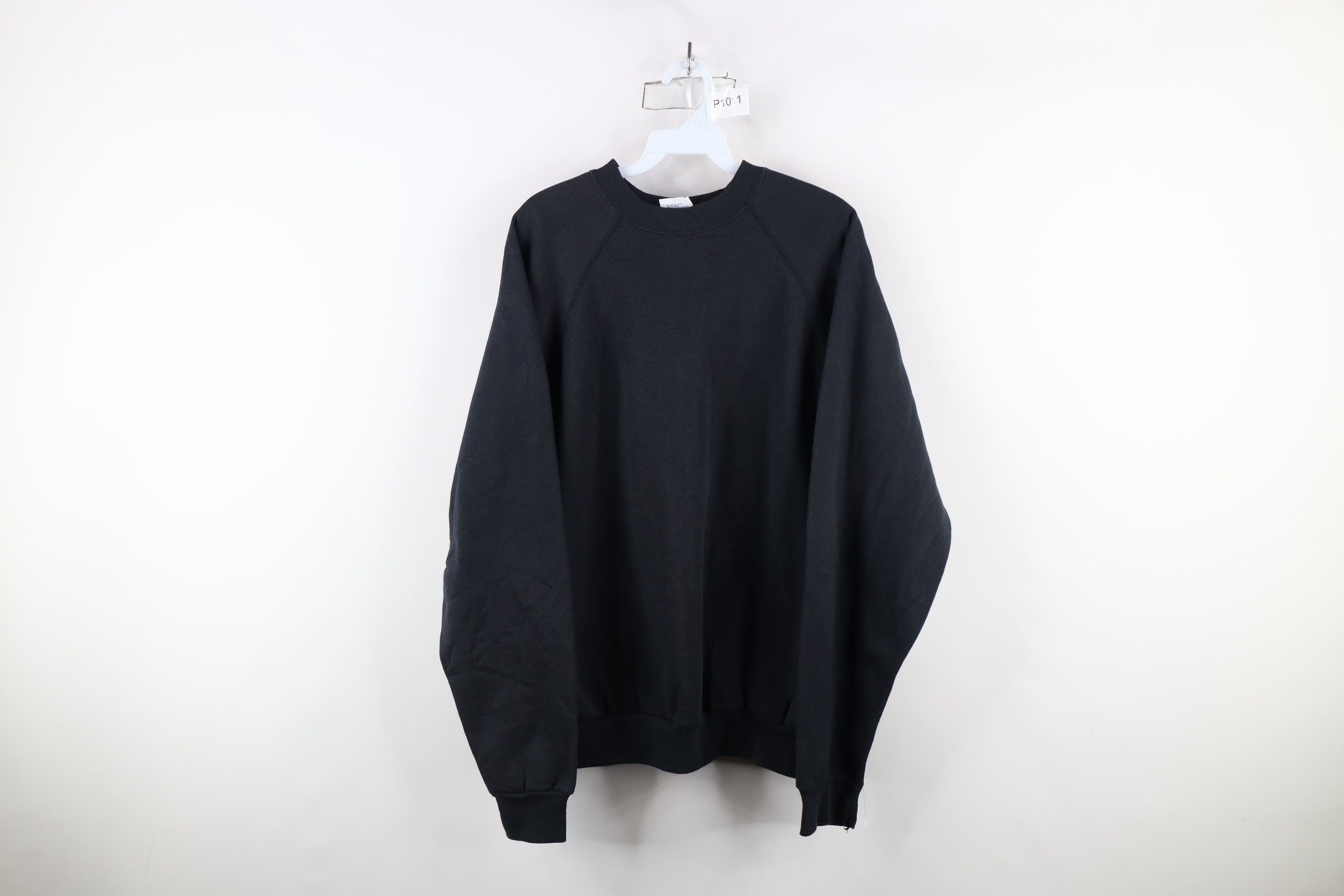 Vintage Vintage 80 90s Streetwear Crewneck Sweatshirt Black USA Size US XL / EU 56 / 4 - 1 Thumbnail