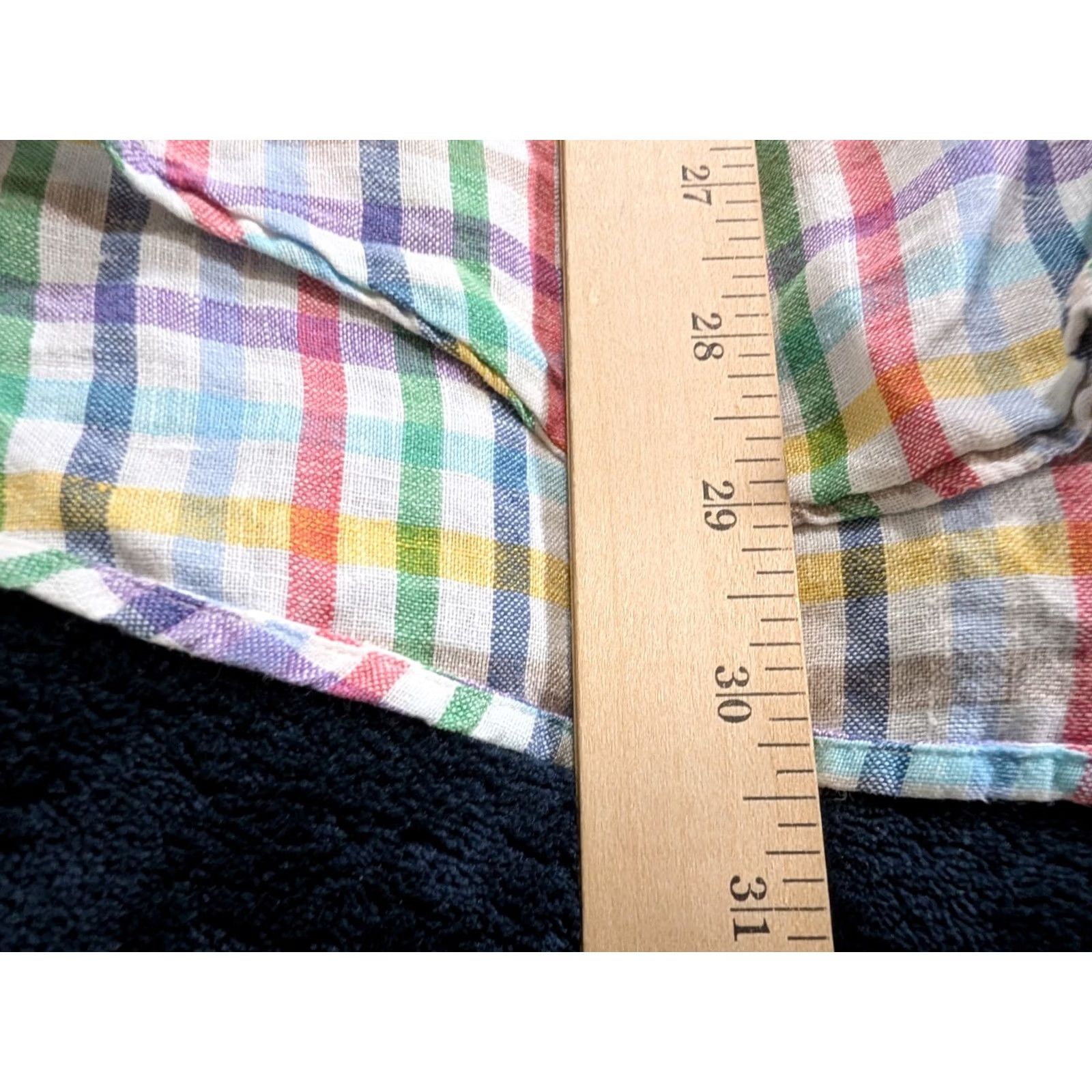 Brooks Brothers Brooks Brothers Shirt Men's S Multicolor Striped Linen Button-Down Crewneck? Size US S / EU 44-46 / 1 - 6 Thumbnail