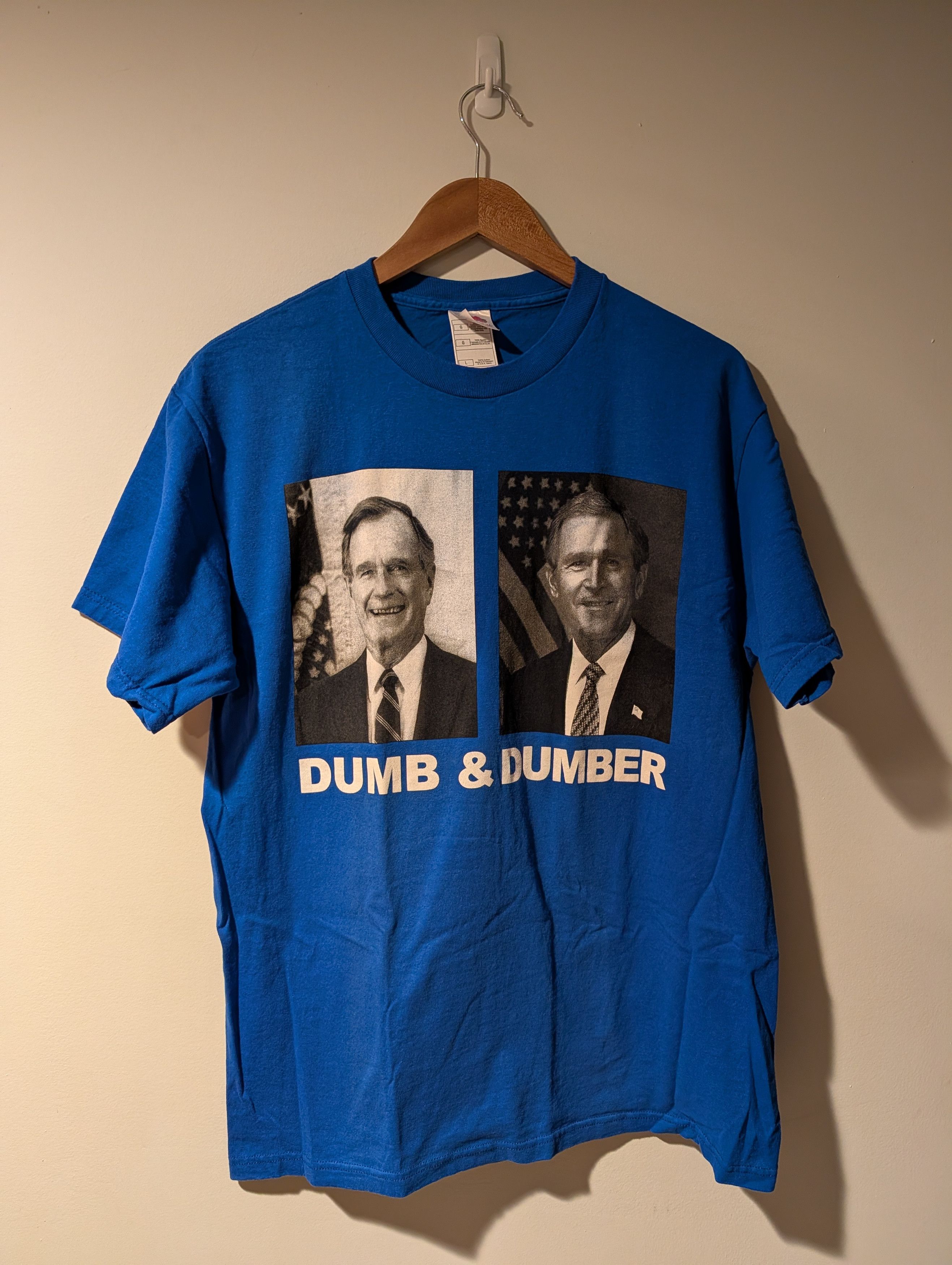 Fruit Of The Loom Vintage Dumb & Dumber George H.W Bush George W Bush T-Shirt Size US L / EU 52-54 / 3 - 1 Thumbnail