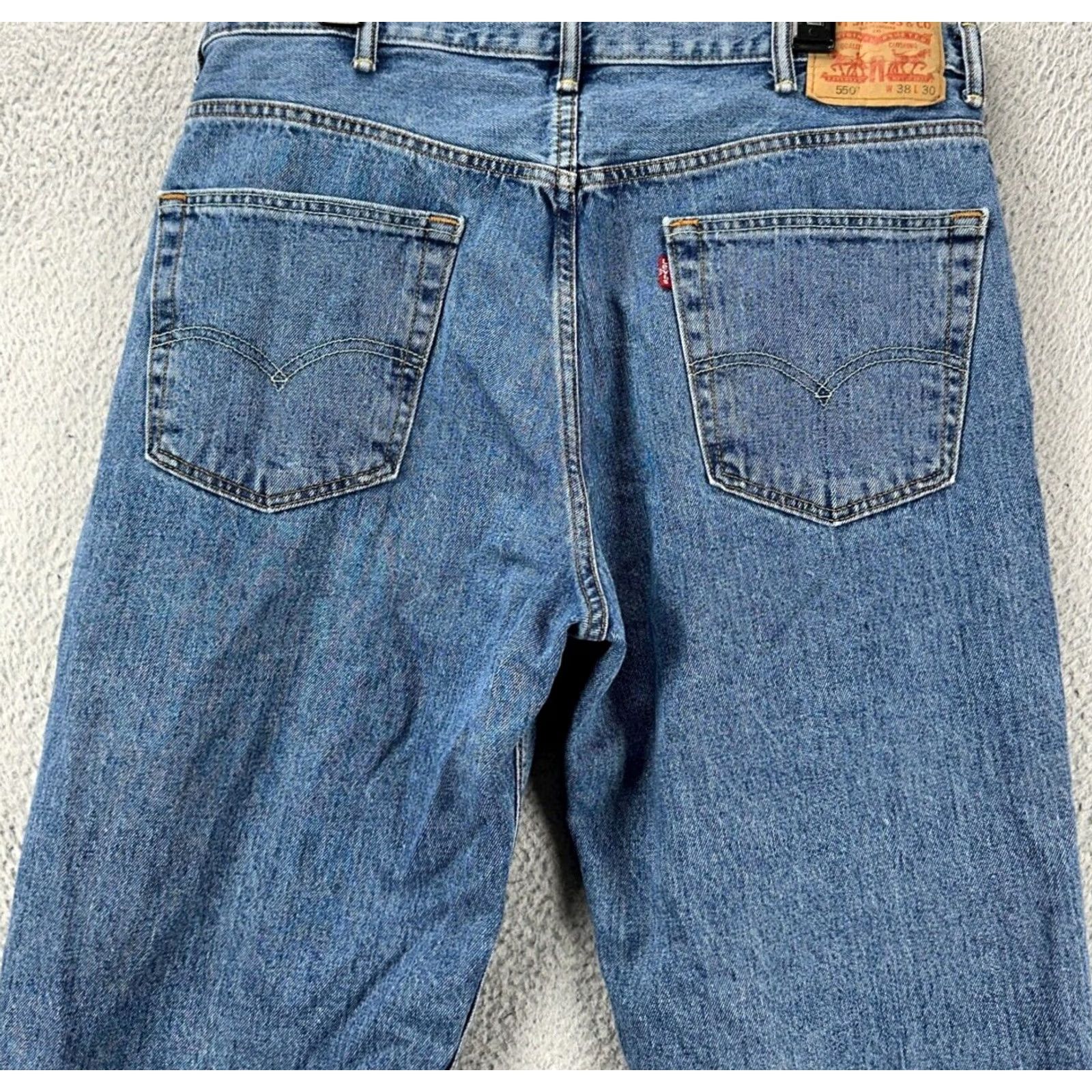 Levi's Levi's 550 Jeans Men 38X30 Blue Straight Leg Red Tab 100% Cotton Denim 5 Pockets Size US 38 / EU 54 - 3 Thumbnail