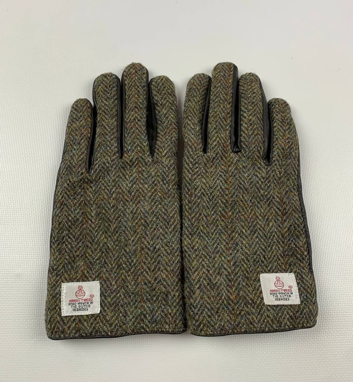 Harris Tweed Harris Tweed Wool Leather Gloves Size ONE SIZE - 2 Thumbnail
