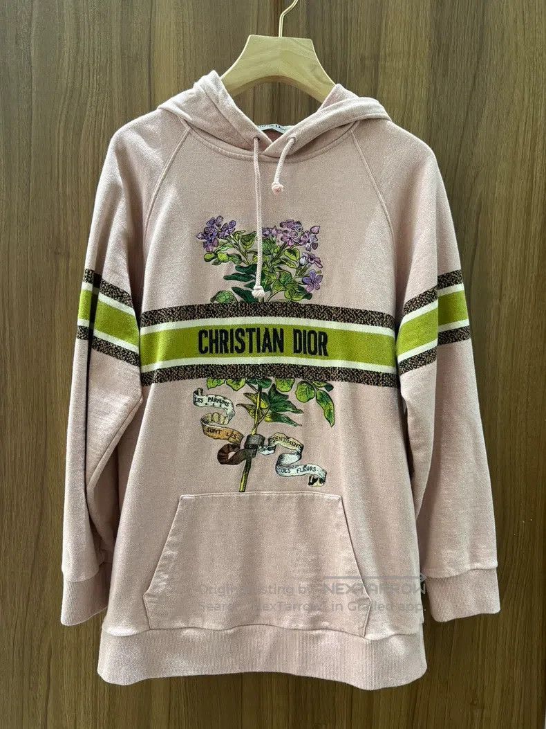 Dior Dior Floral embroidered hooded sweatshirt Size S / US 4 / IT 40 - 1 Thumbnail