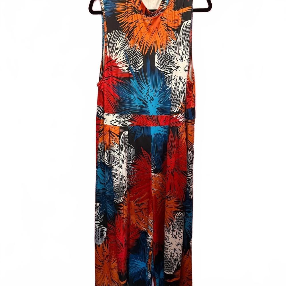 Designer Colorful Floral Print Jumpsuit - Chic & Comfortable Size ONE SIZE - 2 Thumbnail