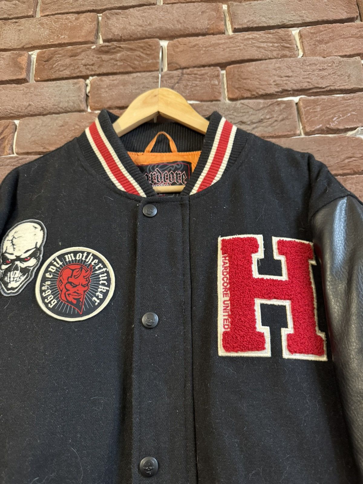 Vintage Rare Hardcore United Varsity Bomber Jacket Gabber L Black Size US L / EU 52-54 / 3 - 3 Thumbnail