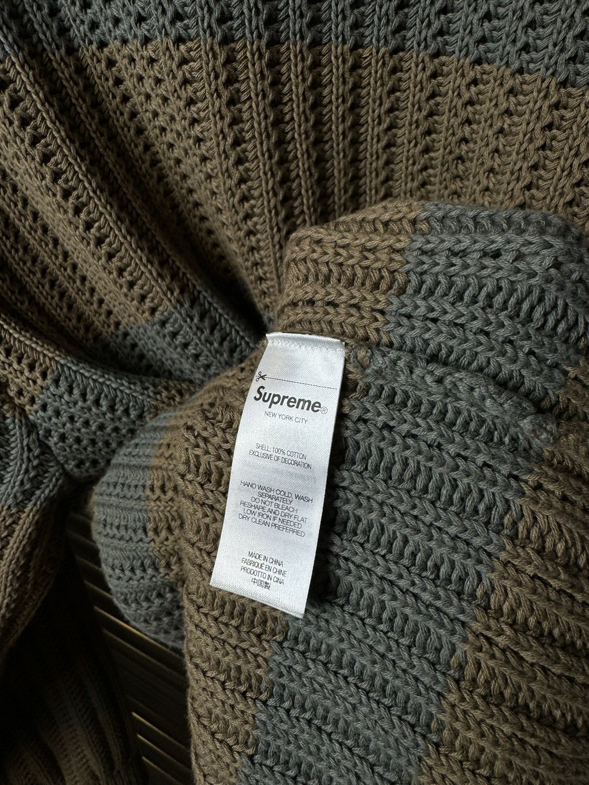 Supreme Supreme Loose Gauge Striped Knit Sweater - XL Size US XL / EU 56 / 4 - 6 Thumbnail