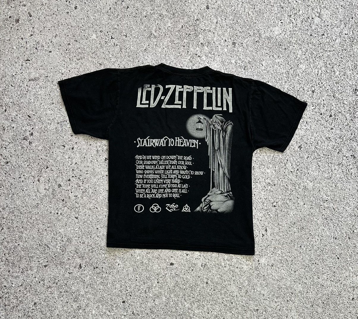 Band Tees × Led Zeppelin × Vintage Vintage 90’s Led Zeppelin Stairway To Heaven Band T-shirt Size US XXL / EU 58 / 5 - 6 Thumbnail