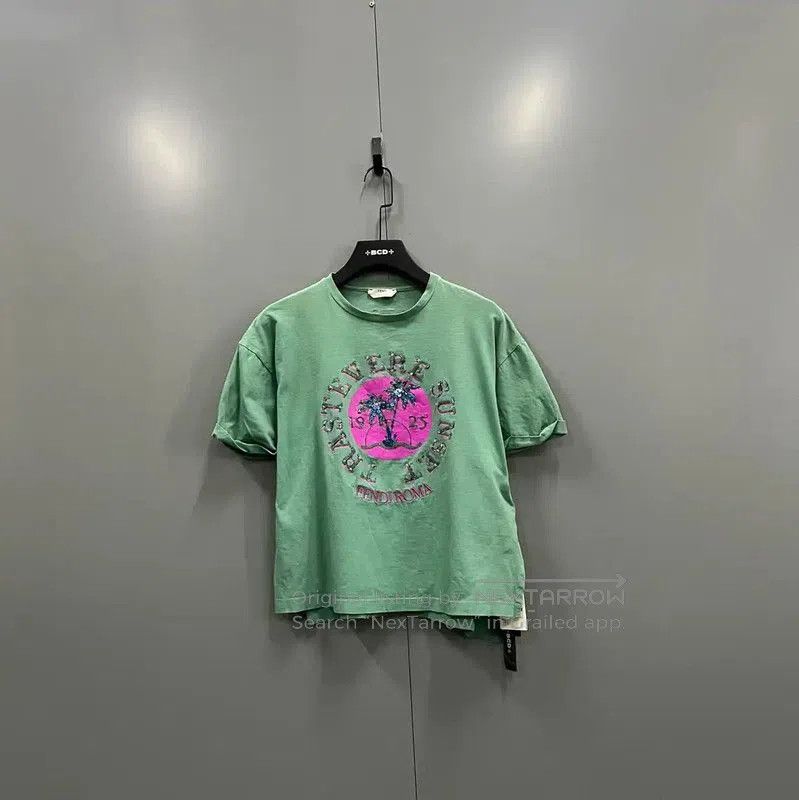Fendi Fendi Summer Green Cotton T-Shirt for Women . Size S / US 4 / IT 40 - 1 Thumbnail