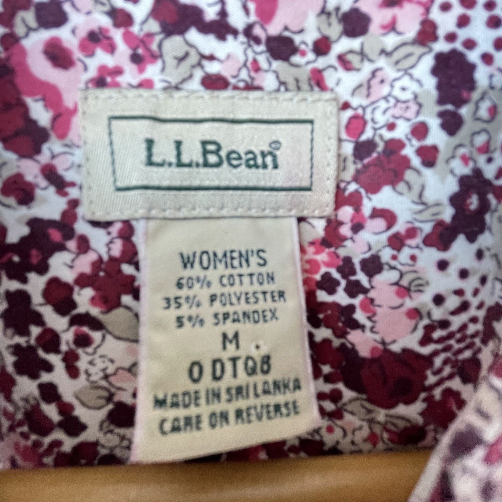 L.L. Bean L.L.Bean Shirt Womens Medium Pink Busy Flower Pattern Size M / US 6-8 / IT 42-44 - 4 Thumbnail