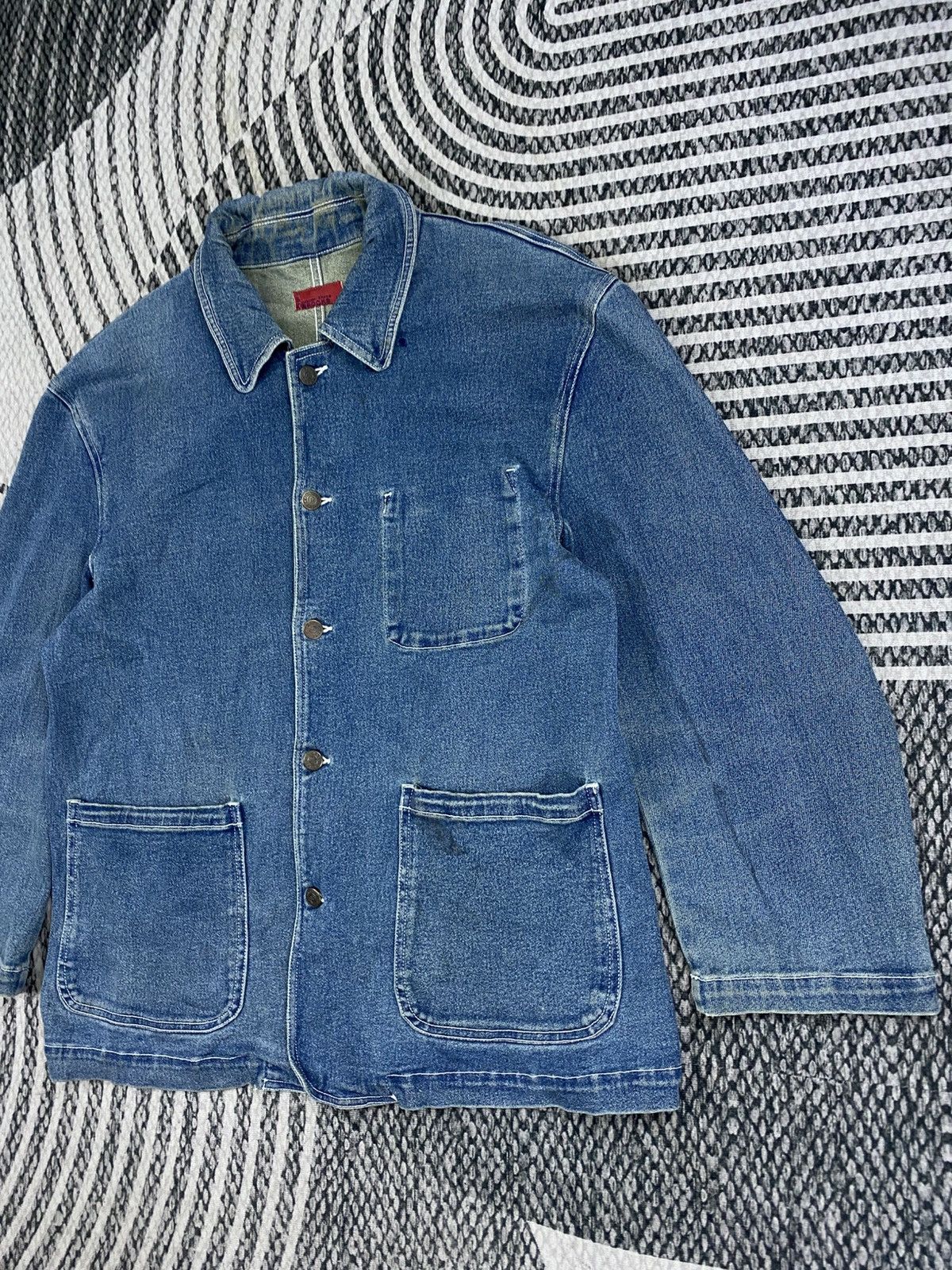 Brooks Vintage Brooks Genuine Brand Indigo Dyed Denim Chore Jacket Size US M / EU 48-50 / 2 - 4 Thumbnail
