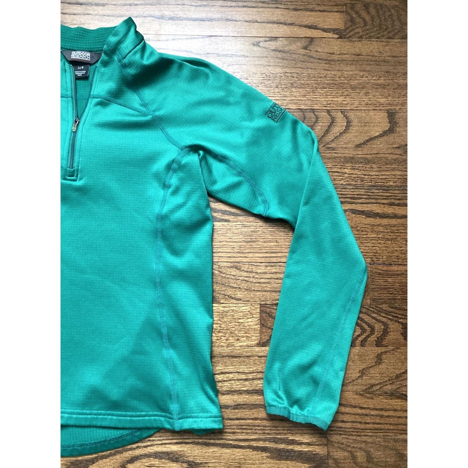 Outdoor Research Outdoor Research Jacket Womens Small Green Radiant LT 1/4 Zip Waffle Fleece Size S / US 4 / IT 40 - 3 Thumbnail