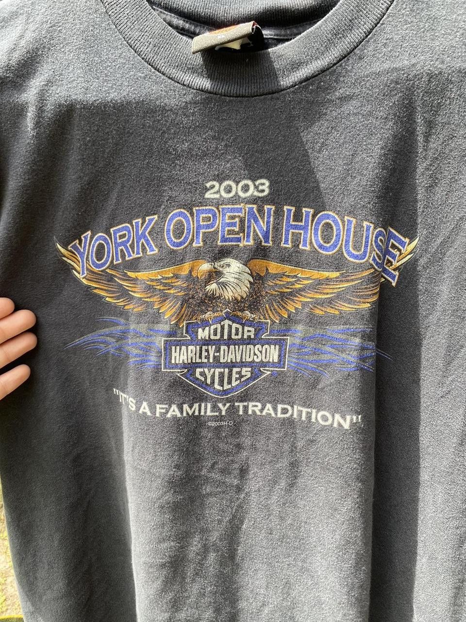 Harley Davidson Vintage 2003 Black Harley Davidson York Graphic Tee XL Size US XL / EU 56 / 4 - 3 Thumbnail