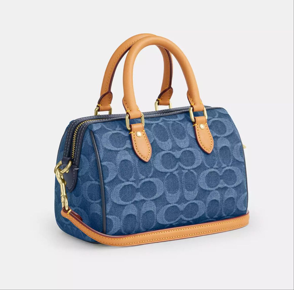 Coach Mini Rowan Crossbody Bag In Signature Denim CDQ36 Size ONE SIZE - 10 Thumbnail