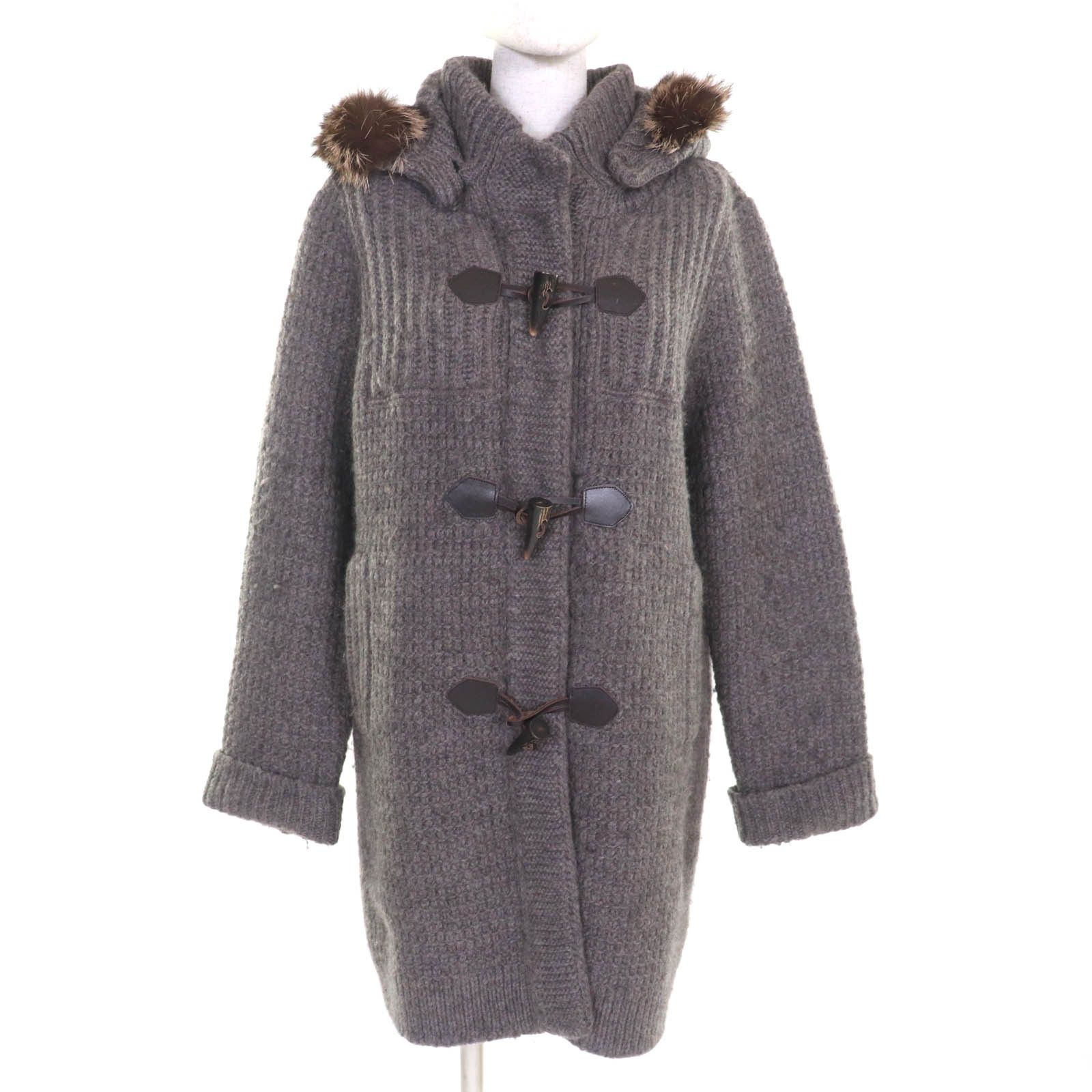 Other Other FOXEY Fox fur hooded wool coat Natural Material Outerwear 34332 DUTY FREE for USA Size ONE SIZE - 1 Thumbnail