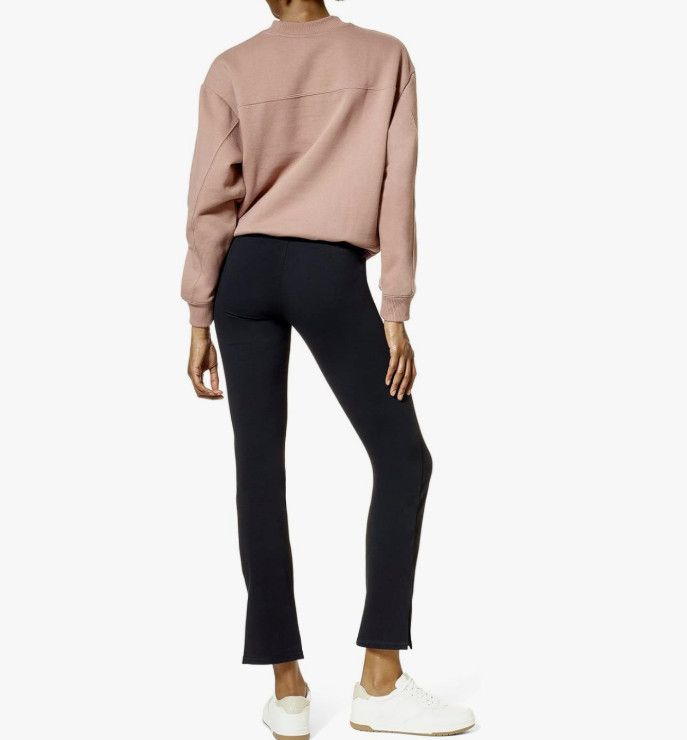 Other HUE U23568 Black Out Cotton Jazz Slit Pant ( S ) Size 27" / US 4 / IT 40 - 2 Thumbnail