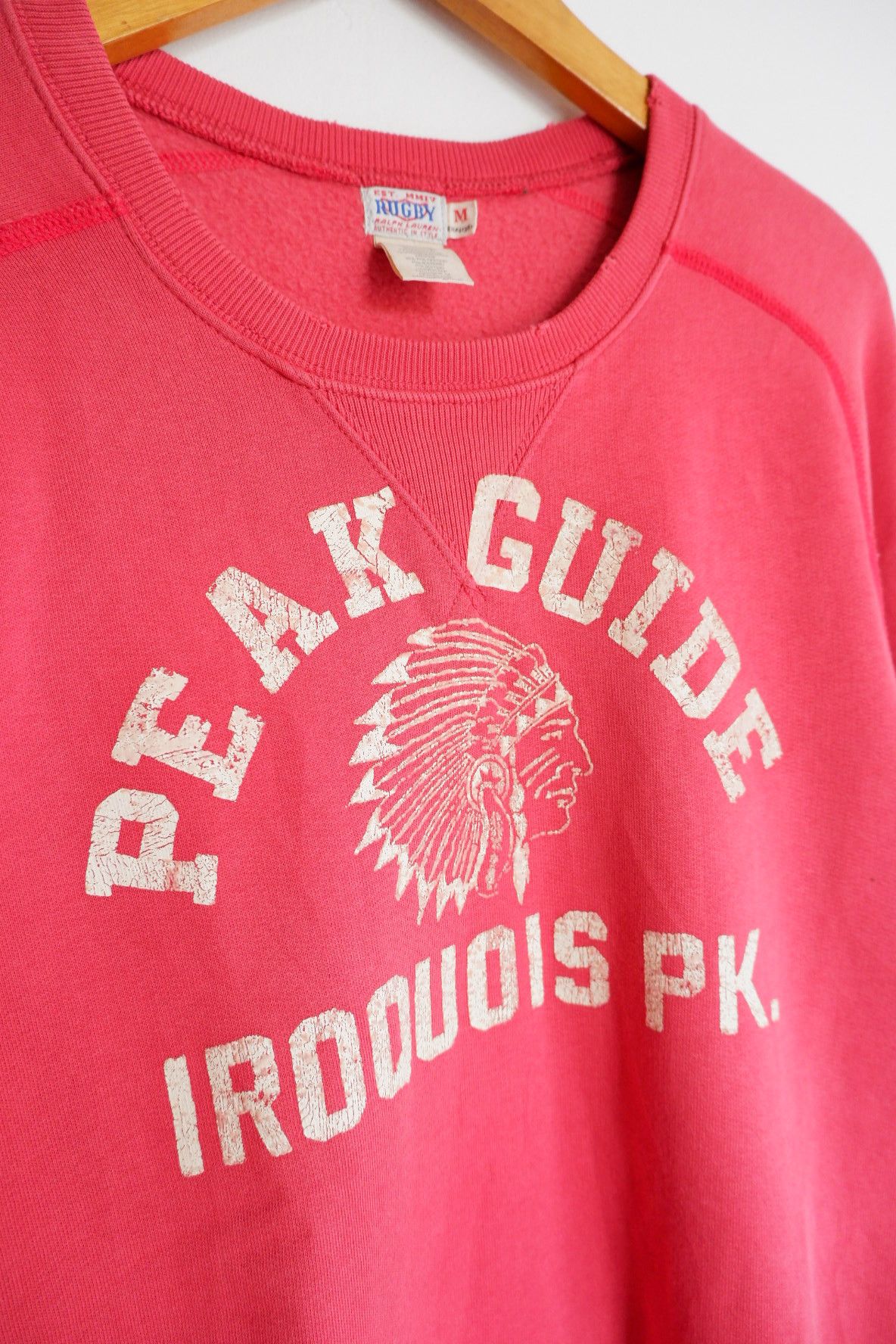 RRL Ralph Lauren Vintage Rugby Ralph Lauren Peak Guide Distressed Crewneck Size US M / EU 48-50 / 2 - 3 Thumbnail
