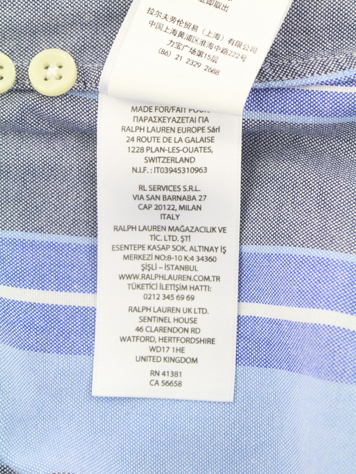 Ralph Lauren XS Striped Slim Fit Button-Down Neck Logo 87018 Size US XS / EU 42 / 0 - 11 Thumbnail