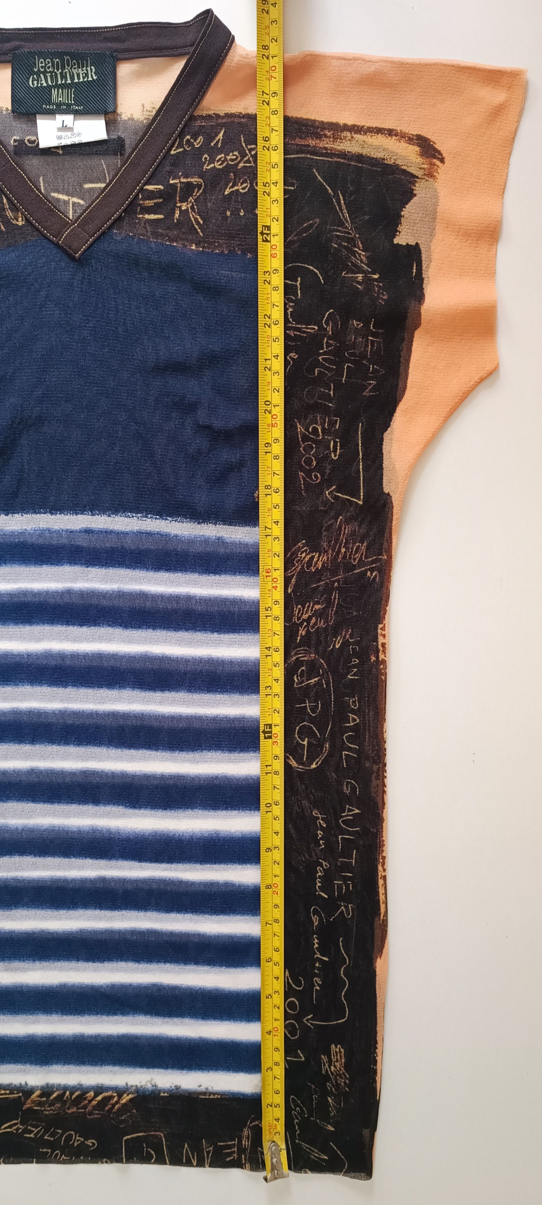 Jean Paul Gaultier SS2001- Graffiti and stripes long top Size US S / EU 44-46 / 1 - 4 Thumbnail
