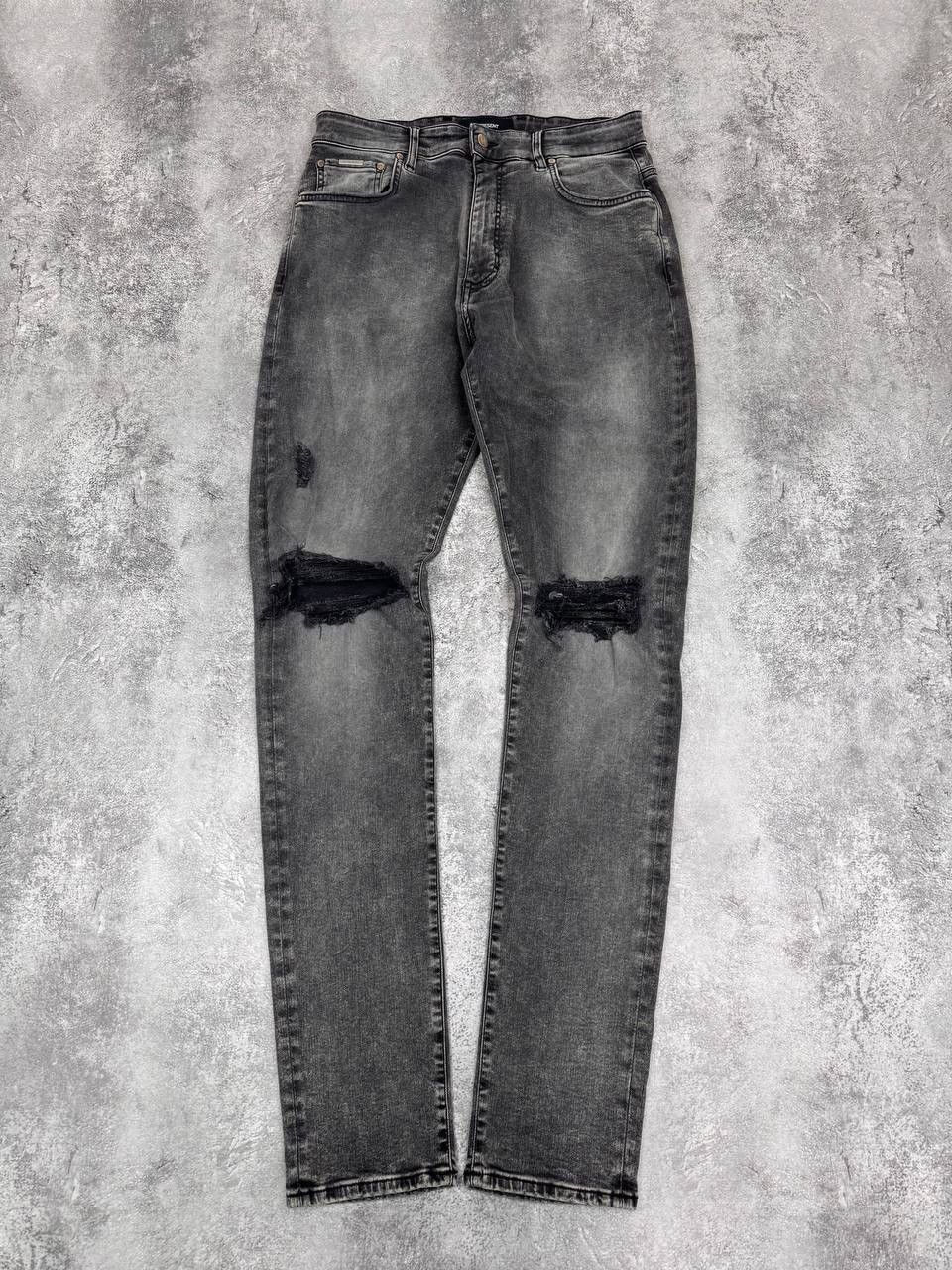 Represent Clo. Represent Men Destroyer Denim Shadow Distressed Jeans Grey Size US 34 / EU 50 - 1 Thumbnail