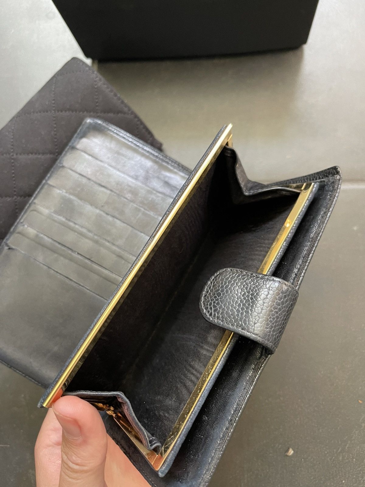 Chanel Clean! Chanel black Caviar Leather Snap Wallet Size ONE SIZE - 7 Thumbnail