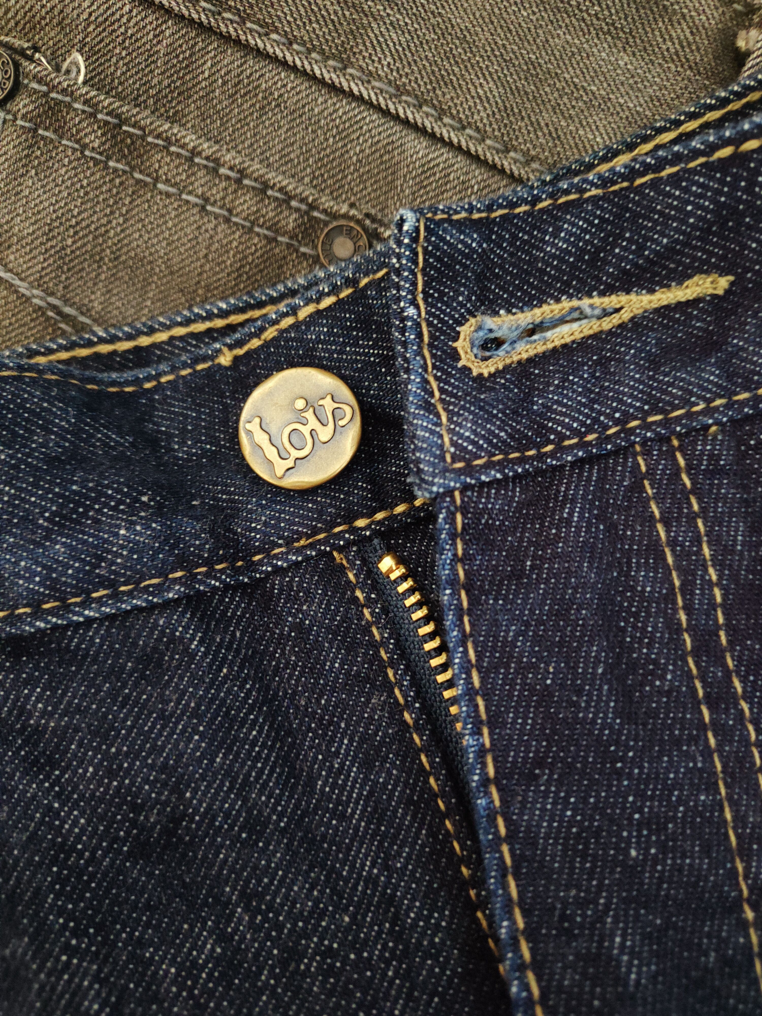 Japanese Brand × Vintage 1962 Lois 50th Anniversary Dark Blue Distressed Ripped Jeans Size US 35 - 16 Thumbnail