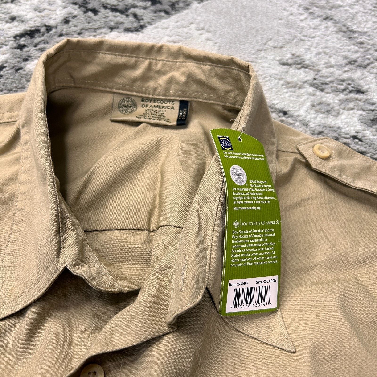 &Daughter Boys Scouts of America Uniform Shirt Boy XL Brown Cotton Size US XL / EU 56 / 4 - 6 Thumbnail