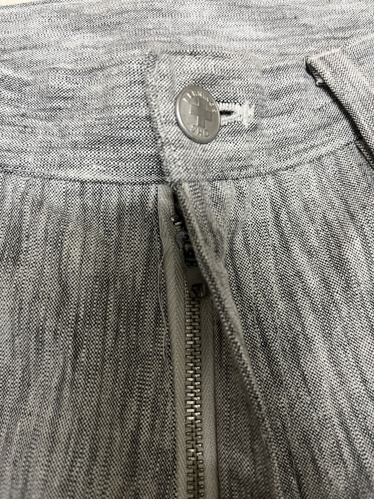 In The Attic Bernings Sho Designer Denim Flare Zipper Leg Pants Size US 29 - 7 Thumbnail