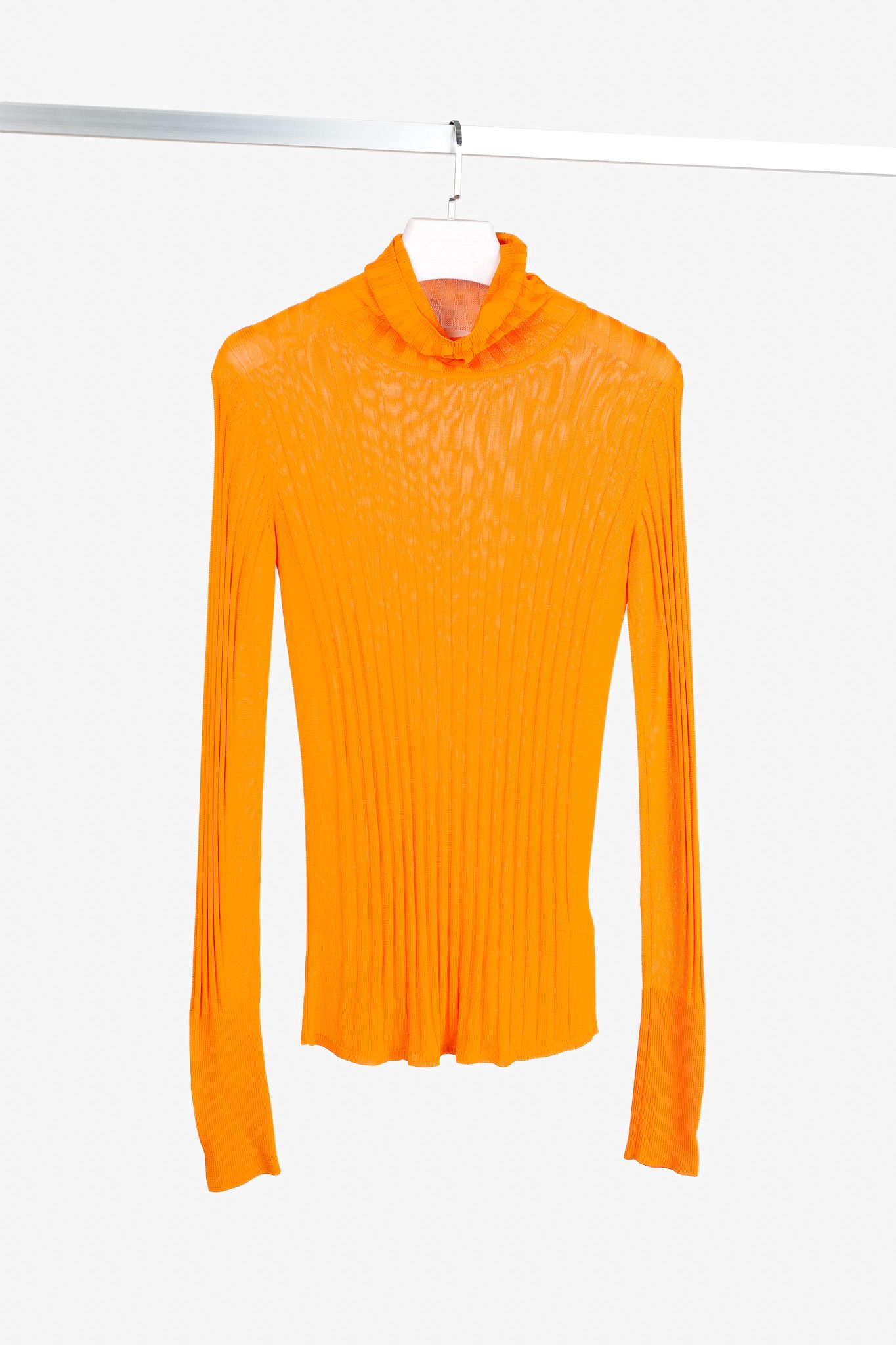 Hope Hope Shape Orange Ribbed Turtleneck Sweater Size M / US 6-8 / IT 42-44 - 1 Thumbnail