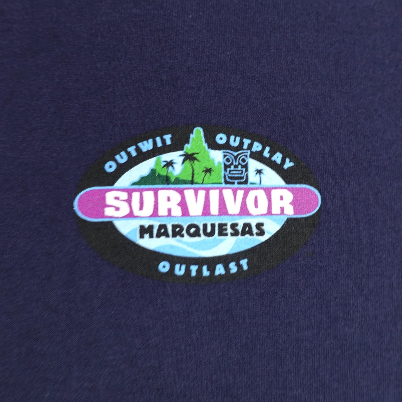 Vintage VINTAGE Survivor T-Shirt Mens 2XL Blue 2000s Y2K Graphic Print Beach Tribal Logo Short Sleeve Crew Neck - 2XL Mens Size US XXL / EU 58 / 5 - 3 Thumbnail