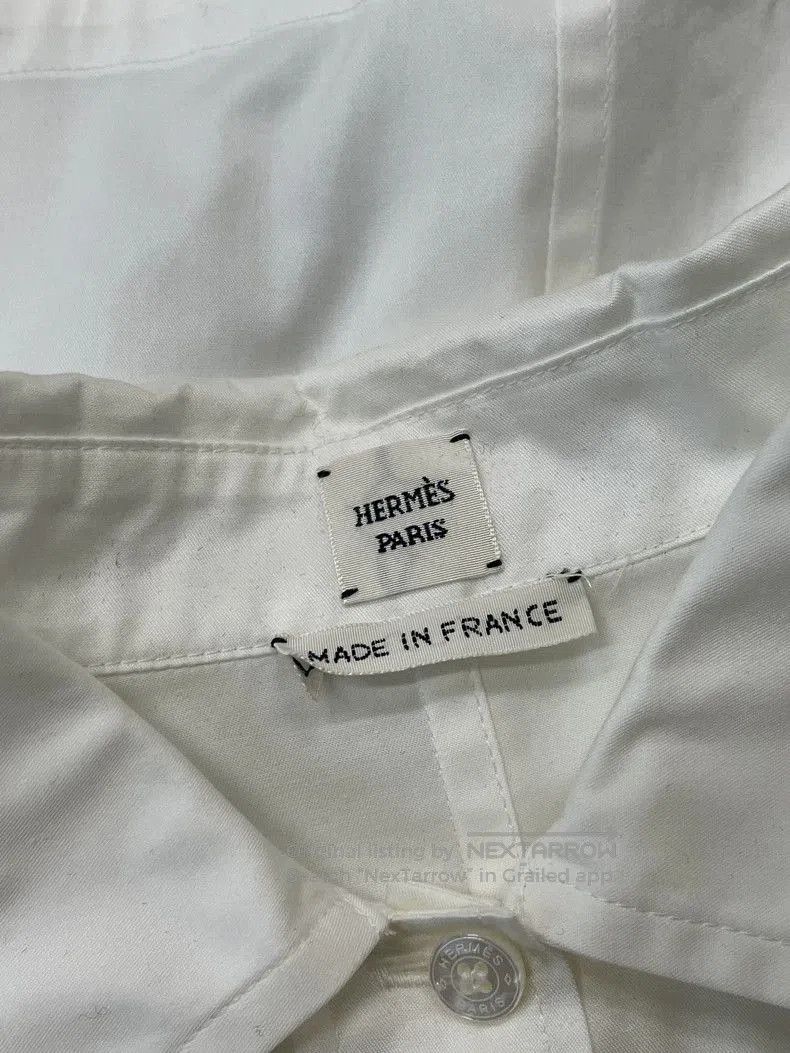 Hermes Hermes White Drawstring Shirt Dress. Size US M / EU 48-50 / 2 - 4 Thumbnail