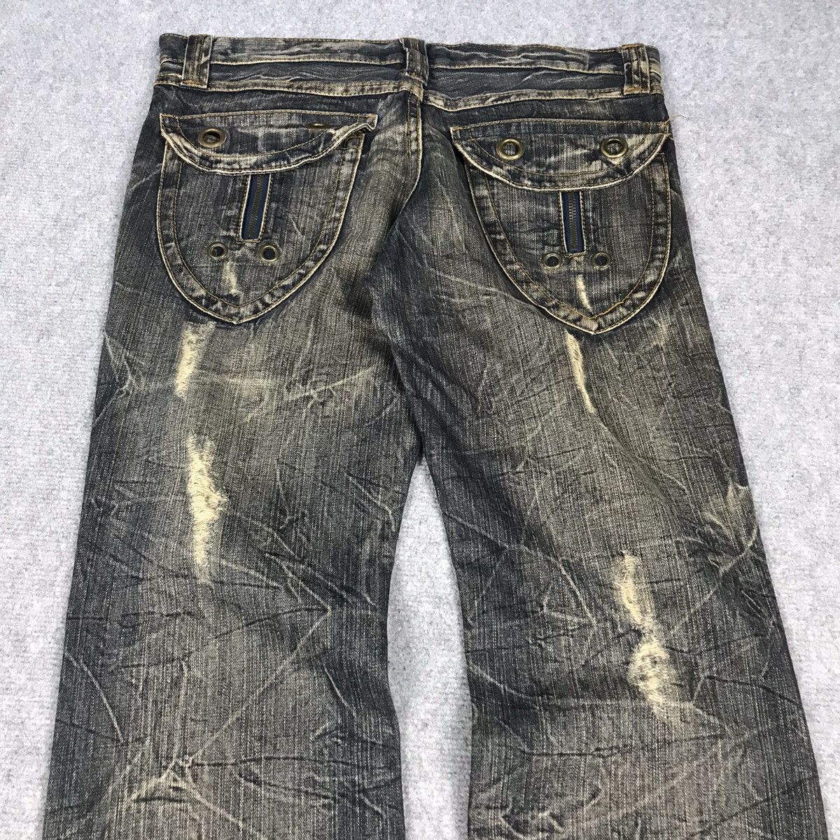 Japanese Brand × Le Grande Bleu (L.G.B.) DISTRESSED STYLE FLARE JENAS SEMANTICDESIGN BOOT CUT PANTS Size US 33 - 12 Thumbnail
