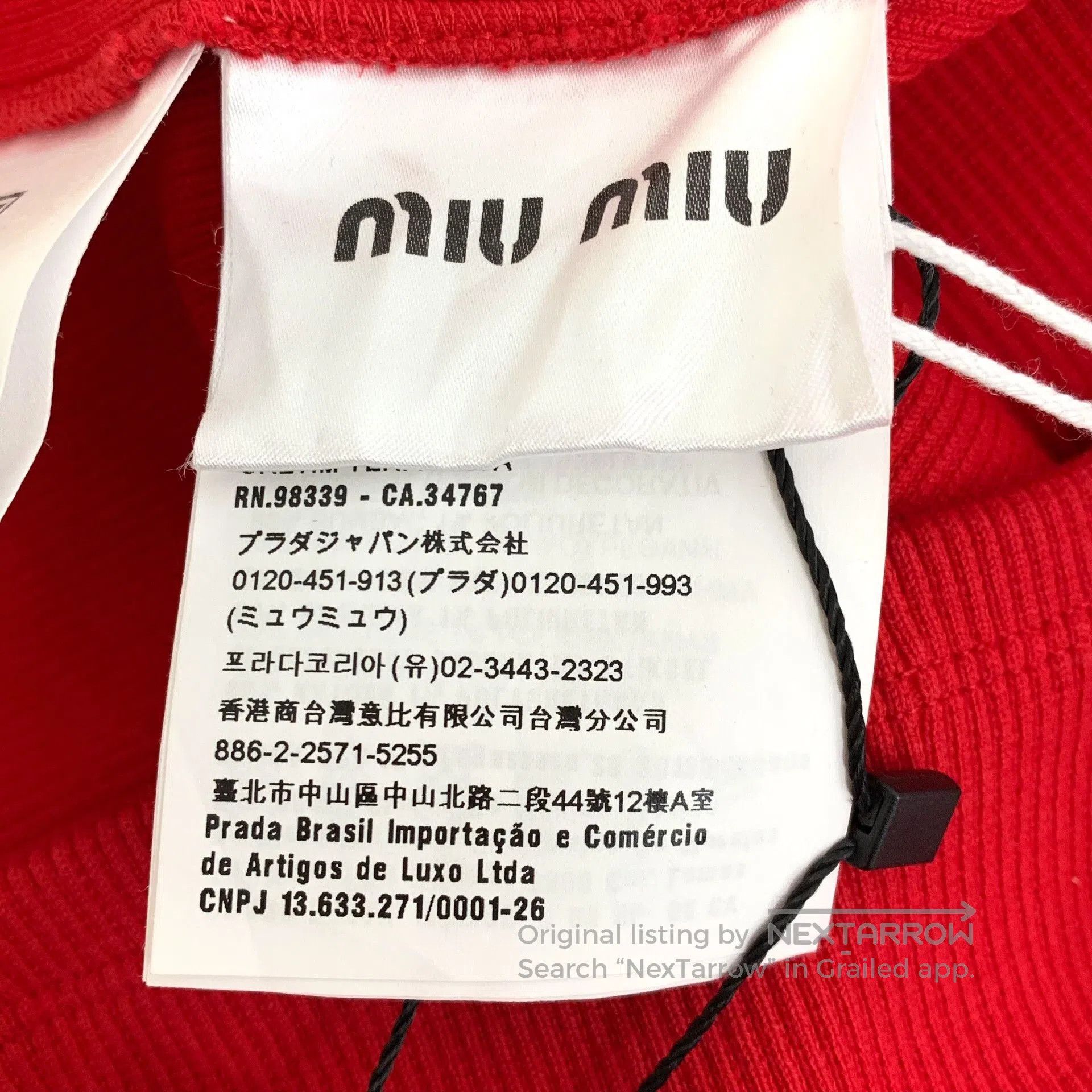 Miu Miu Miu Miu Red Logo Embroidered Cotton Vest. Size S / US 4 / IT 40 - 8 Thumbnail