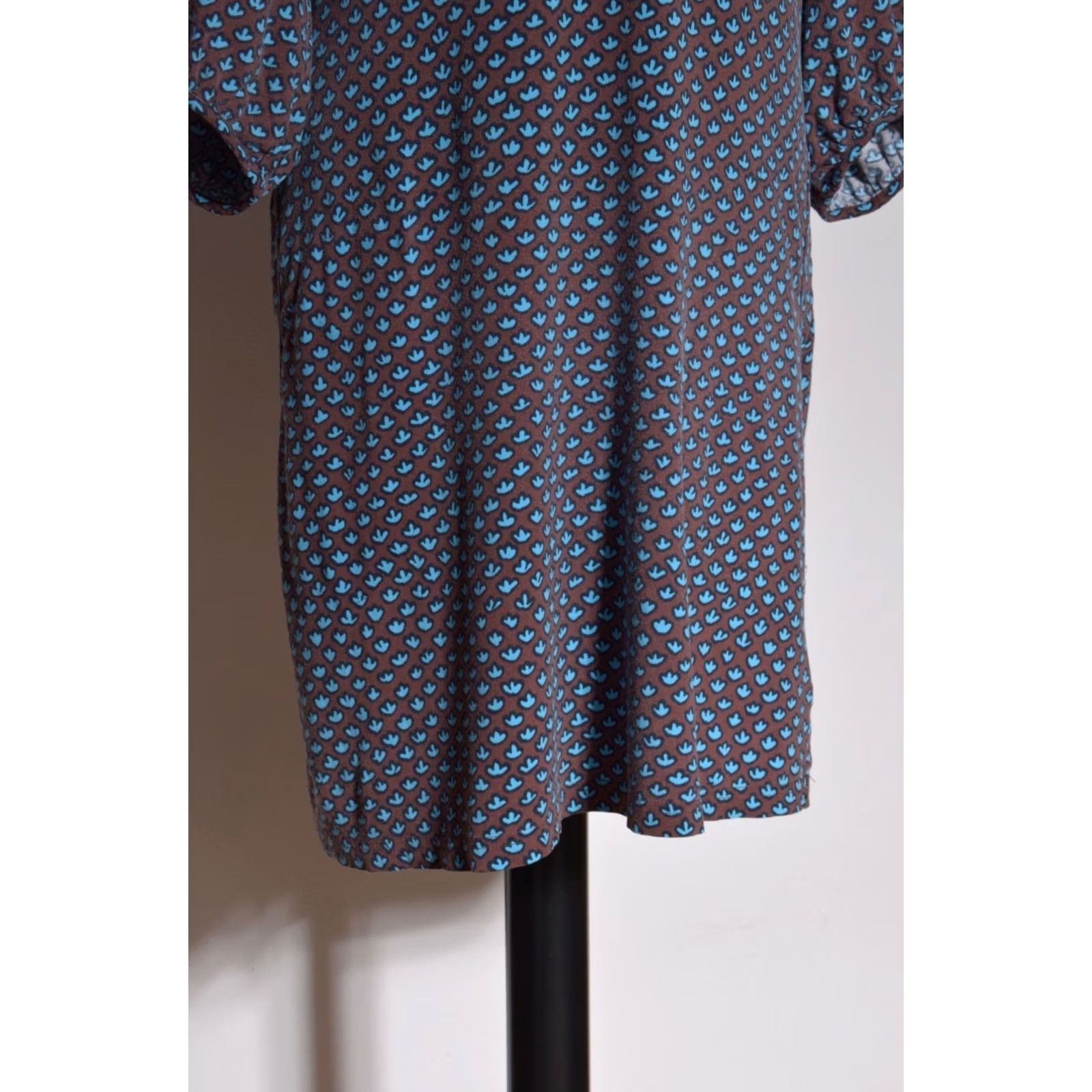 Marimekko Marimekko Dress Shirt Shift 3/4 Sleeve Blue Geometric Print Women S Size S / US 4 / IT 40 - 3 Thumbnail