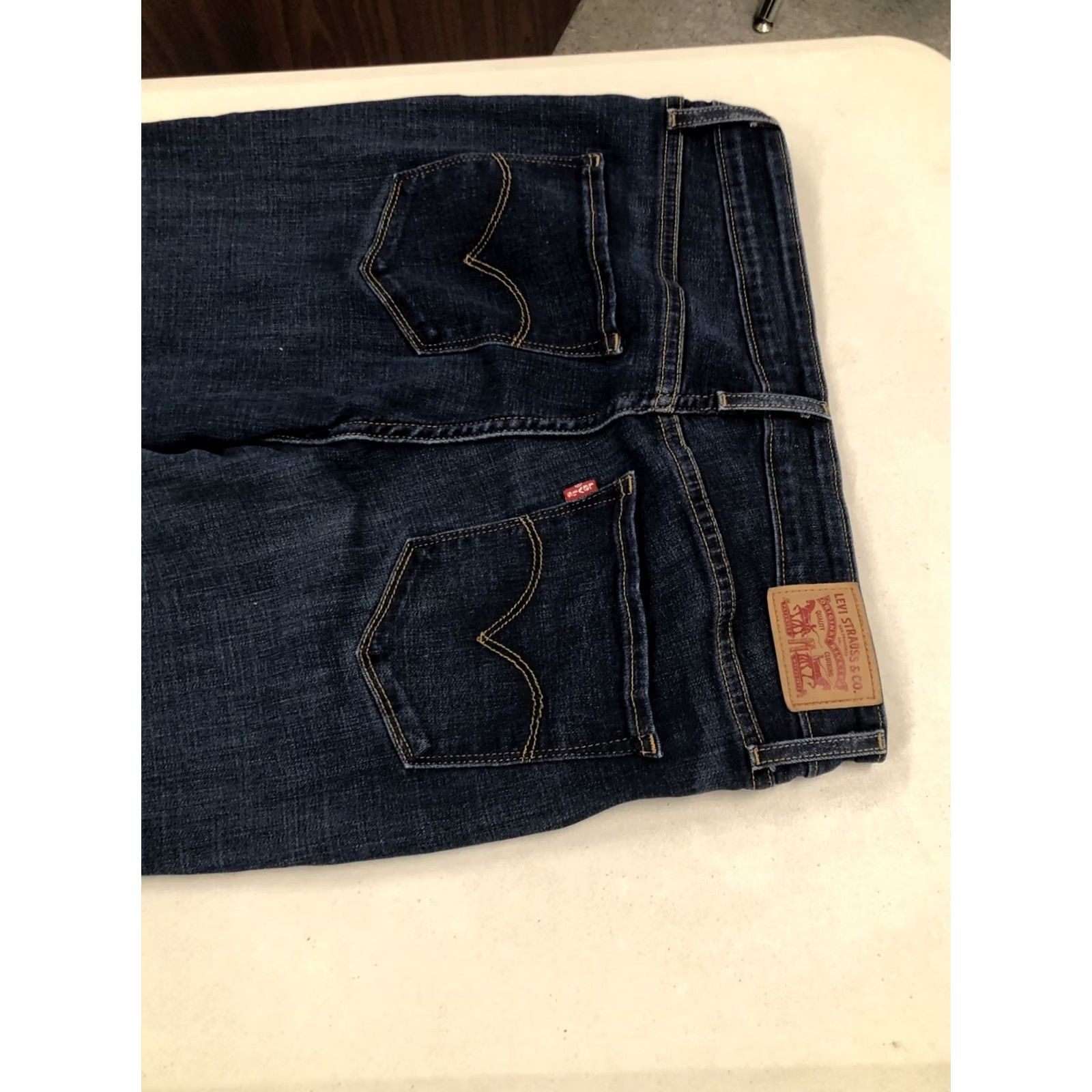 Levi's Levi's 721 High Rise Skinny Jeans Womens 33 Blue Stretch Denim Slim Fit 30x31 Size 33 Color Blue Size 24" / US 00 / IT 34 - 7 Thumbnail