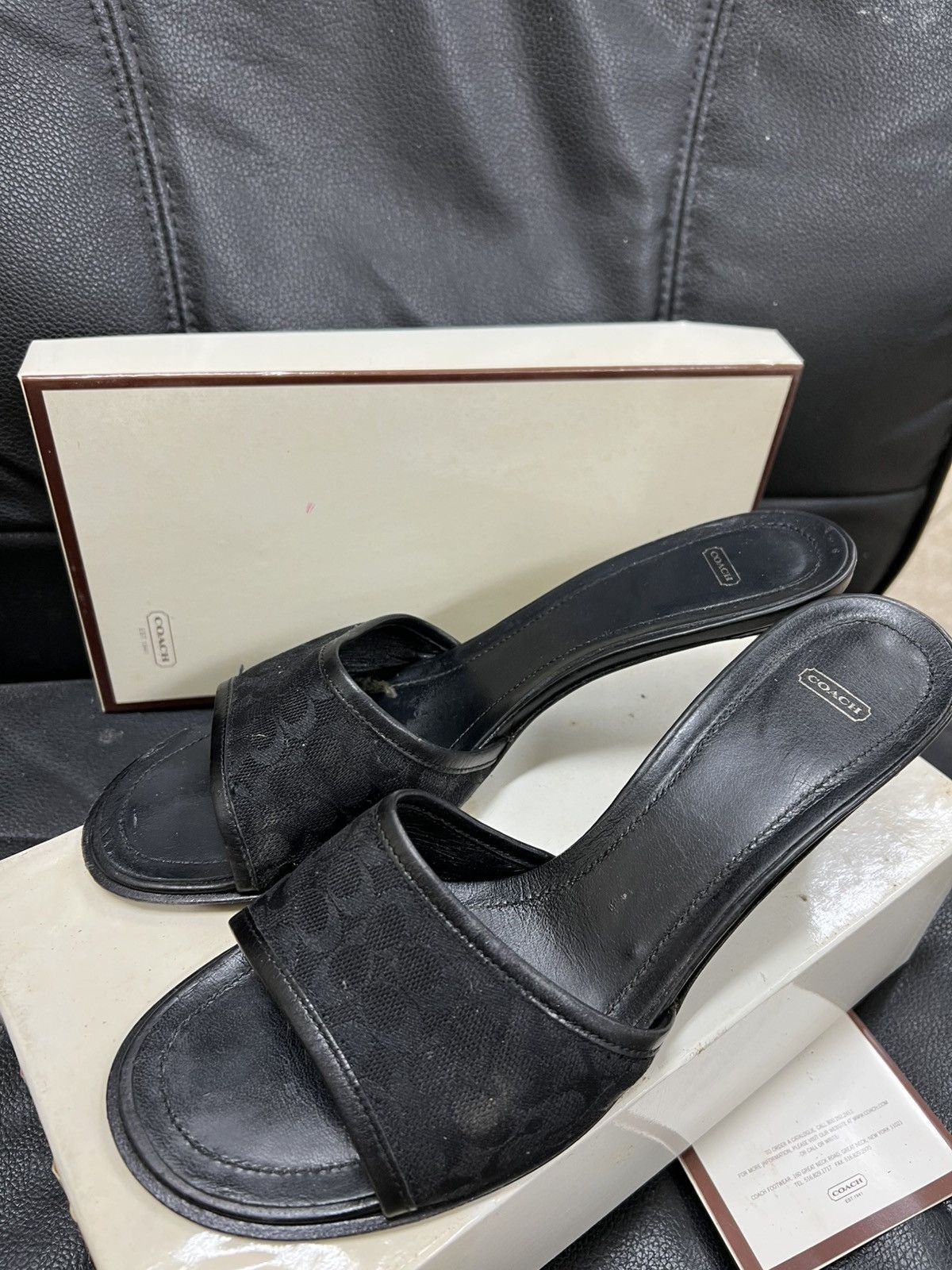Coach Slide on heels coach color black Size US 9 / IT 39 - 3 Thumbnail