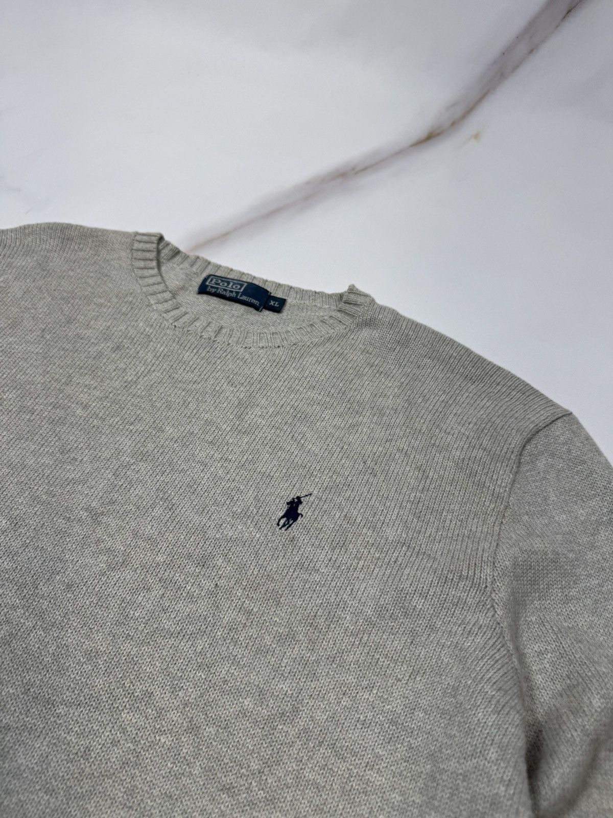 Polo Ralph Lauren Vintage Polo Ralph Lauren Gray Crewneck Knit Sweater Size US XL / EU 56 / 4 - 5 Thumbnail