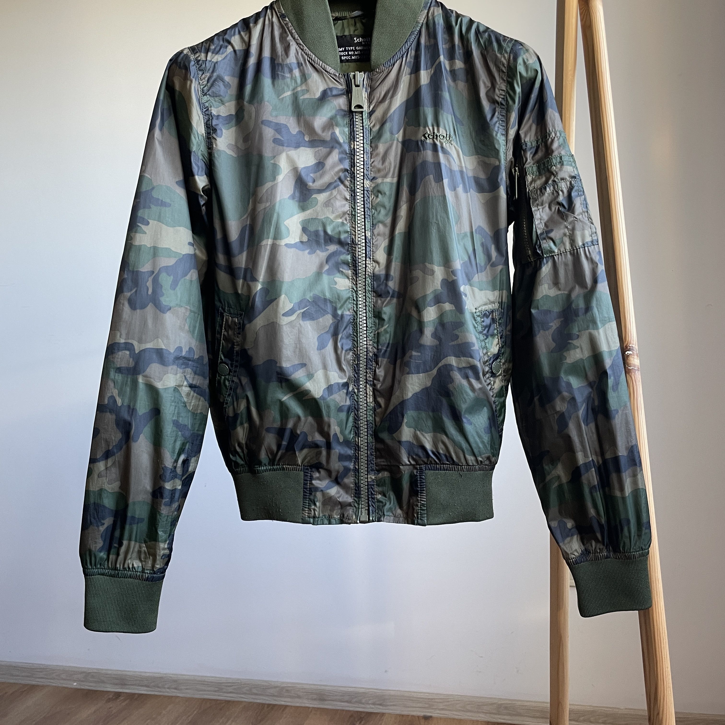 Schott Schott Camo Flight Bomber Jacket Size S Size US S / EU 44-46 / 1 - 5 Thumbnail