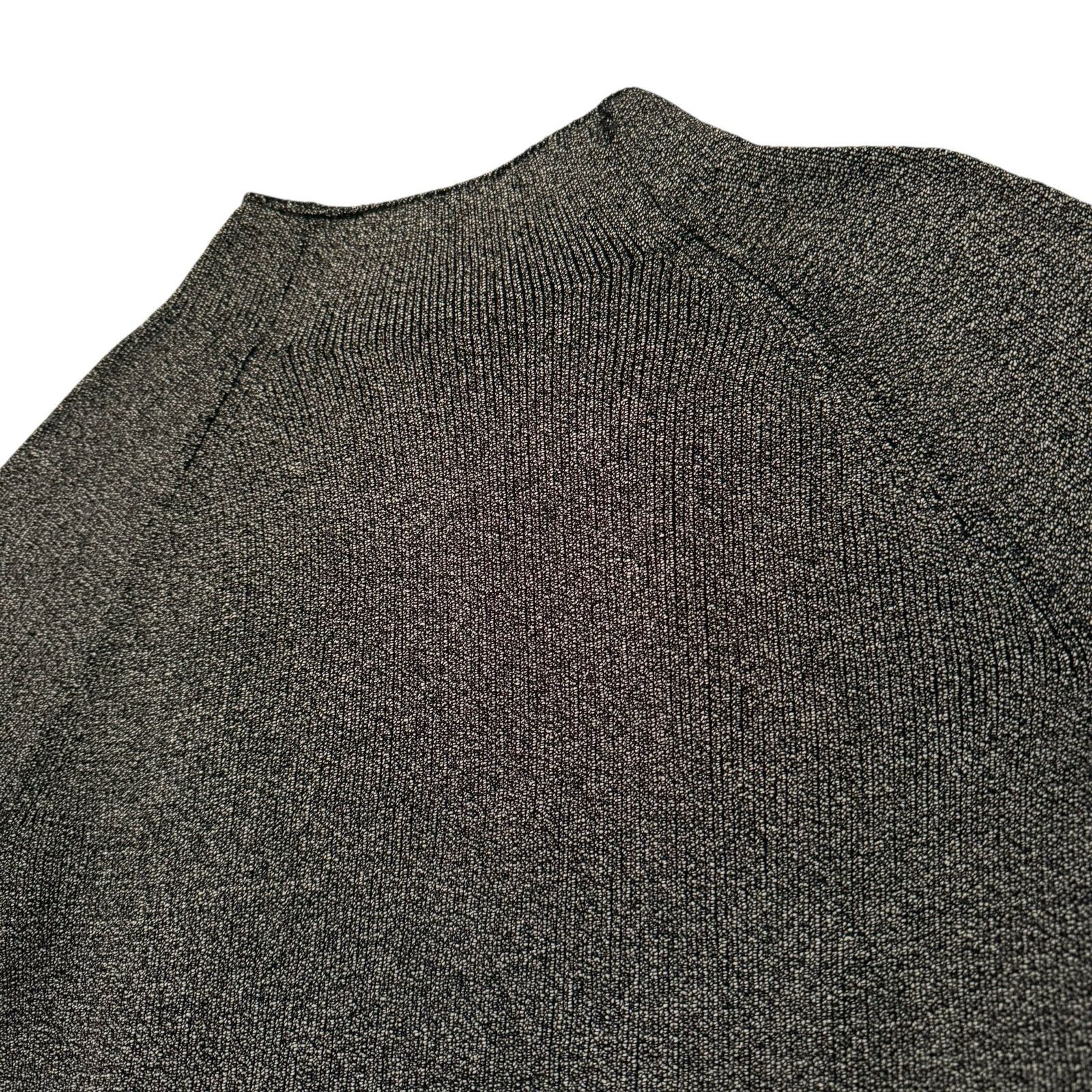 Eileen Fisher The Fisher Project Mock Neck Crop Sweater Gray Black Medium Size M / US 6-8 / IT 42-44 - 6 Thumbnail