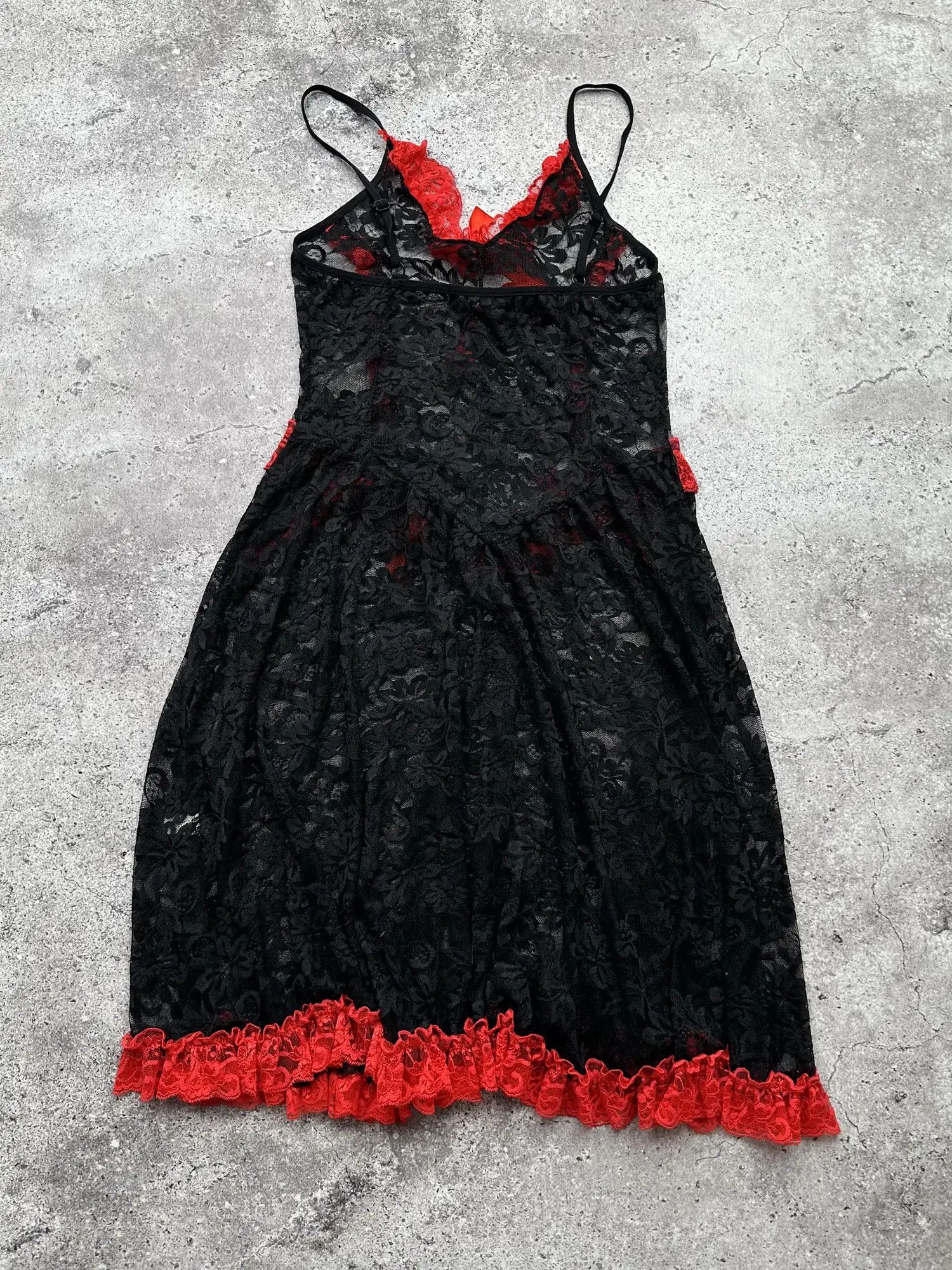 Japanese Brand Vintage Lace Mesh Dress C169(V523) Size S / US 4 / IT 40 - 6 Thumbnail