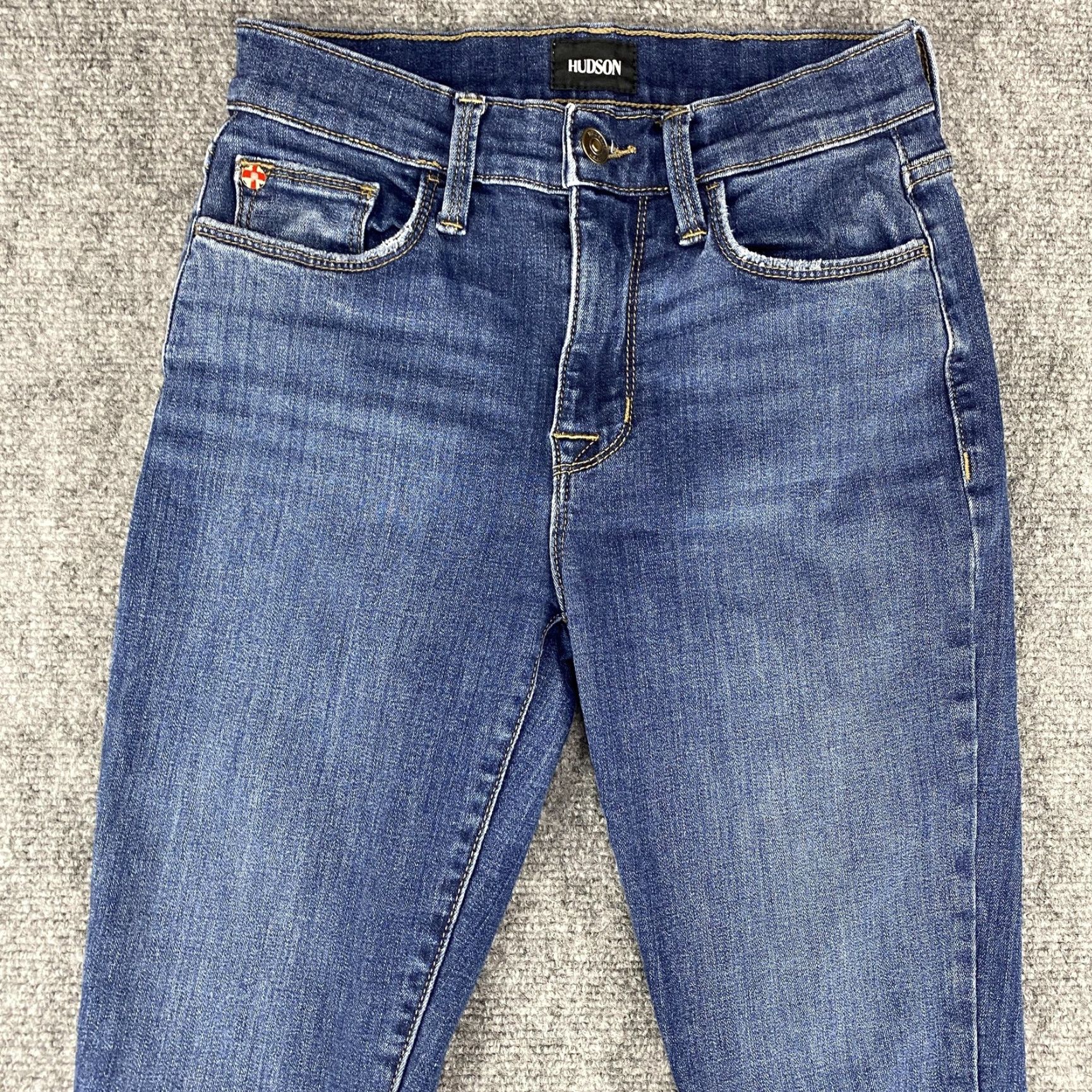 Hudson HUDSON Jeans Womens 25 Blue Blair Skinny Stretch Denim 5-Pocket Mid Rise Zip Fly Size 42" / US 20 - 4 Thumbnail