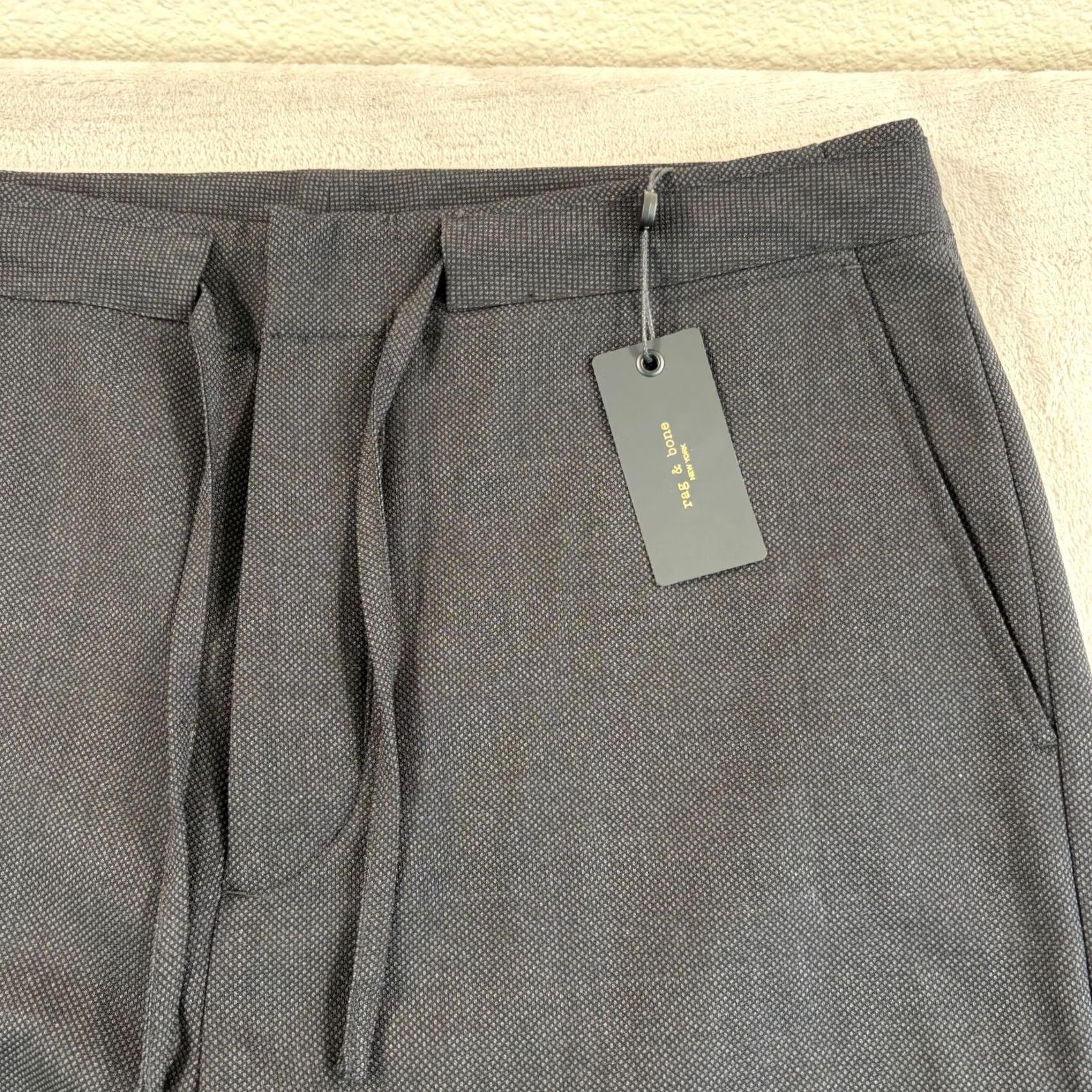 Rag & Bone rag & bone Bradford Wool Pants Black Navy Mens 34x30 Dress Pants Relaxed Straight Front Wool Blend NWT Size US 31 - 5 Thumbnail