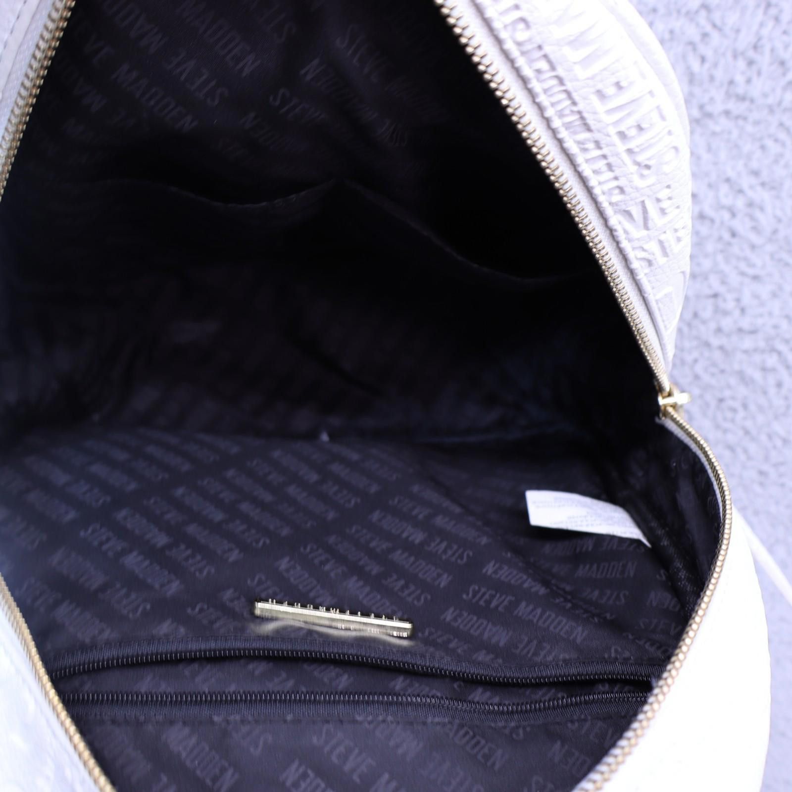 Steve Madden Steve Madden White Floral Mini Backpack Leather Gold Sling Size ONE SIZE - 6 Thumbnail