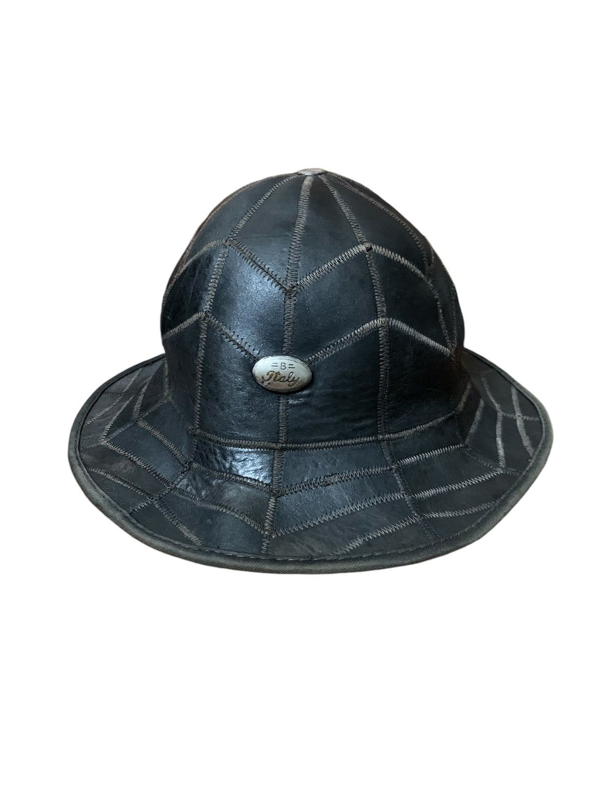 Vintage Rare leather bucket hat Size ONE SIZE - 2 Thumbnail