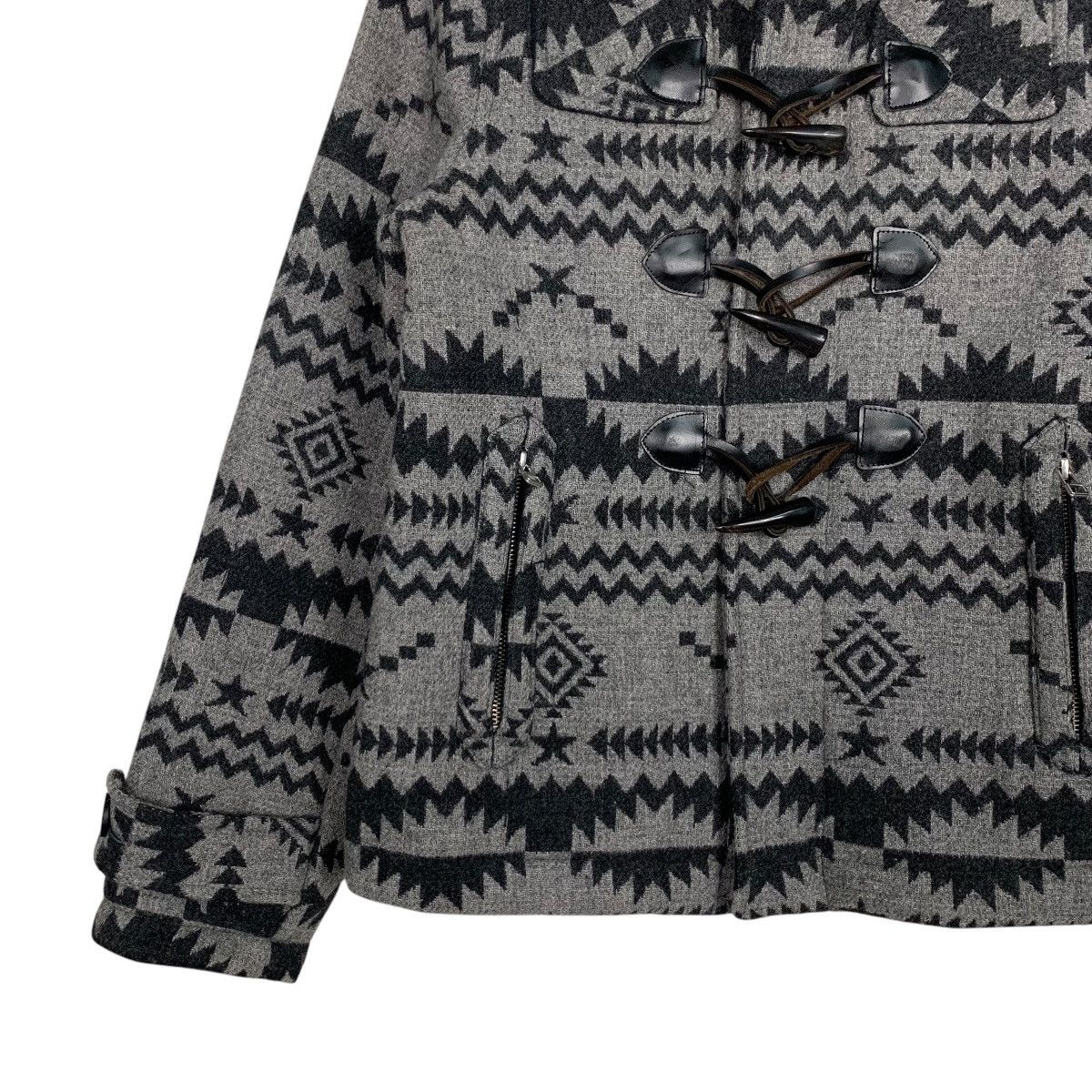 X-Girl X GIRL Black And Grey Aztec Design Duffle Coat #2695-C121 Size S / US 4 / IT 40 - 3 Thumbnail