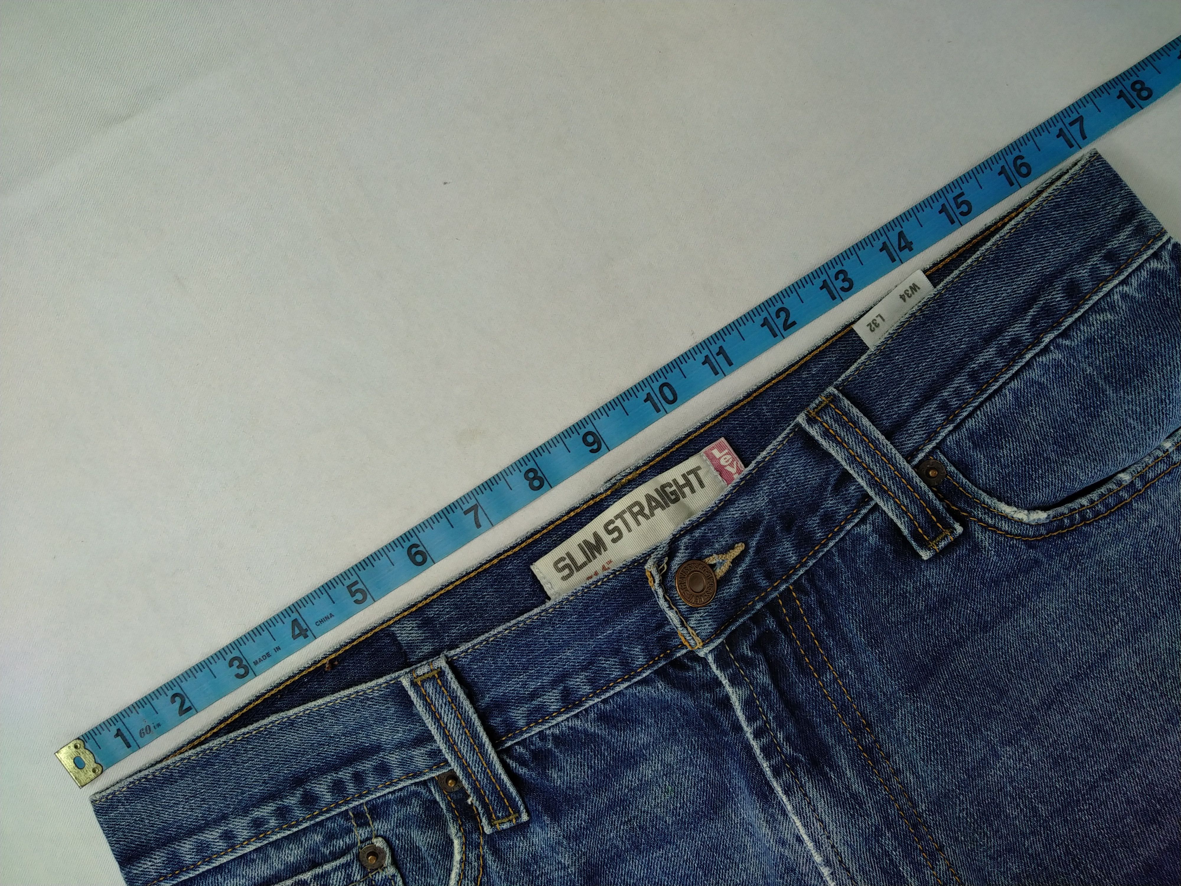 Levi's Blue Wash Vintage Classic Levi's 514 34x32.5 Denim -JG001 Size US 34 / EU 50 - 5 Thumbnail