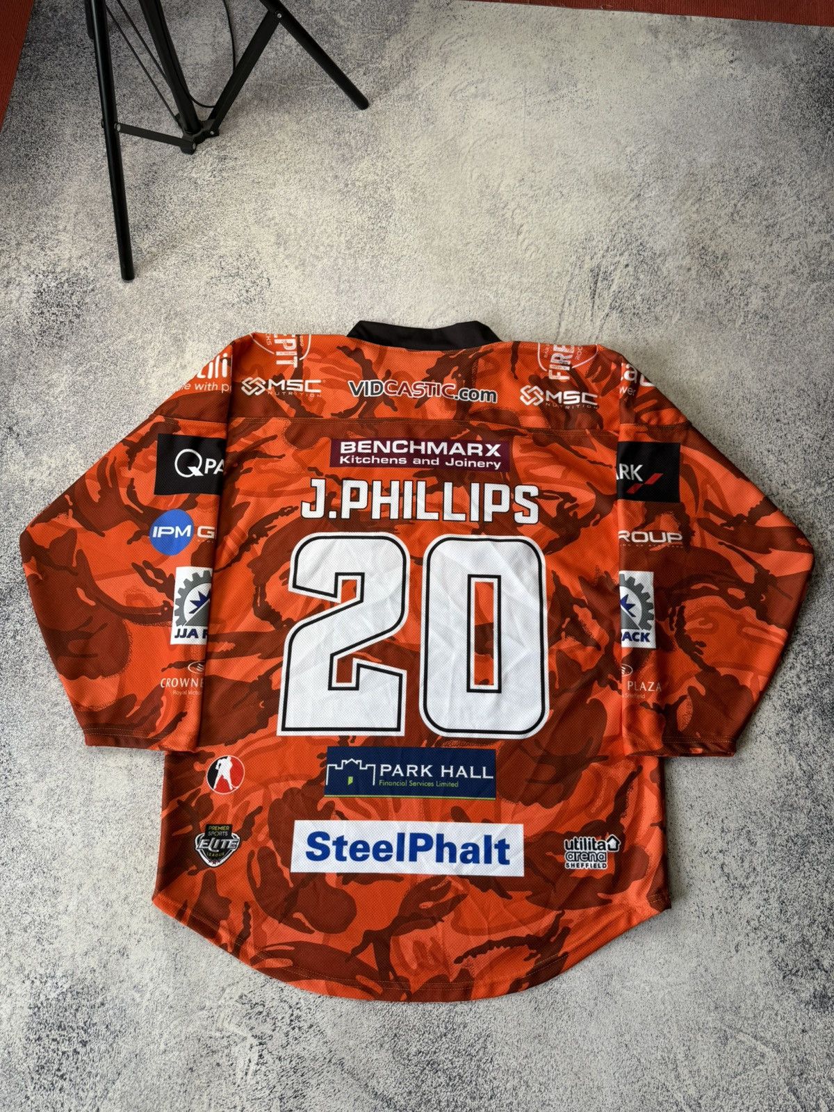 NHL Sheffield Steelers EIHL Remembrance Day J. Phillips #20 Size US XXL / EU 58 / 5 - 14 Thumbnail