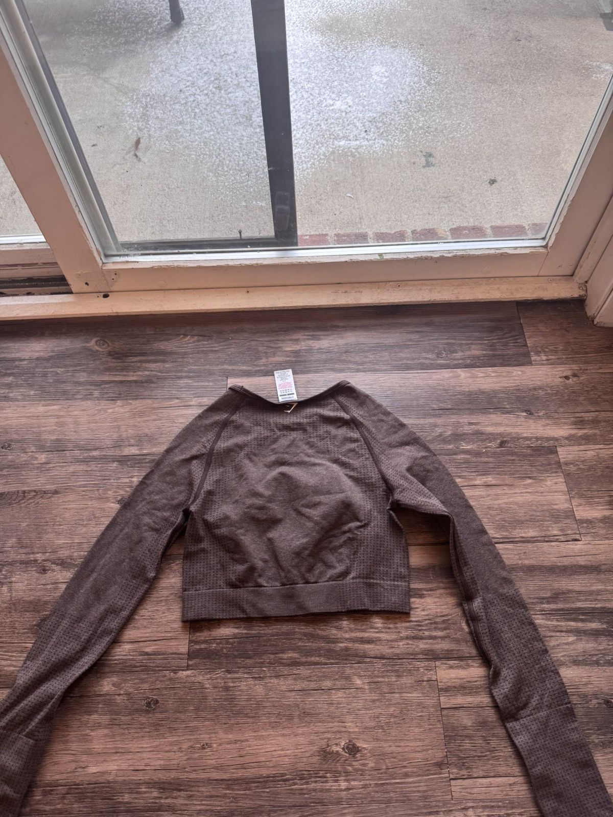 Gymshark Brown gymshark long sleeve crop top Size S / US 4 / IT 40 - 3 Thumbnail