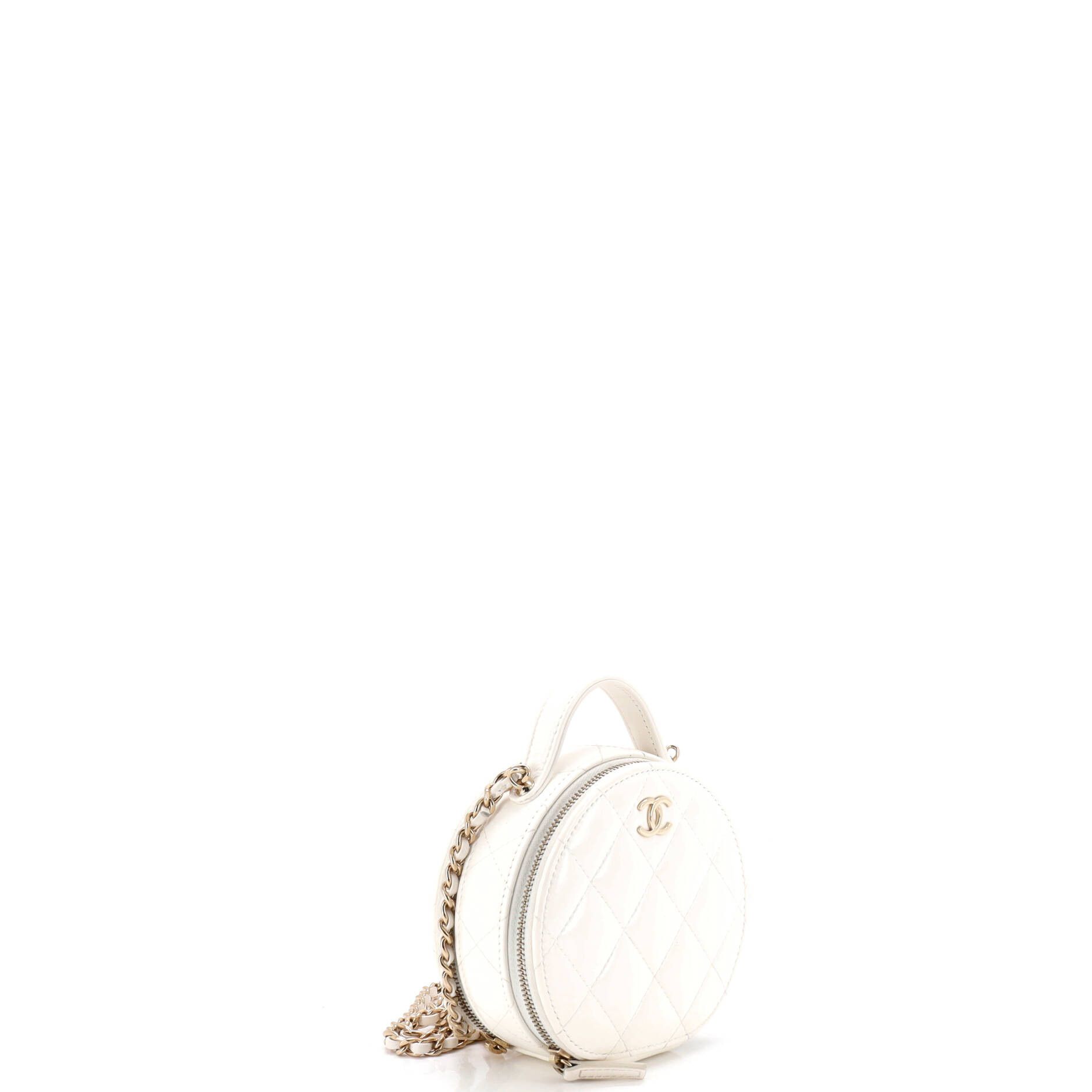 Chanel Handle with Care Round Vanity Case with Chain Quilted Lambskin Small Size ONE SIZE - 1 Thumbnail